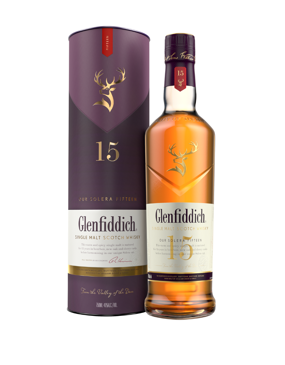 GLENFIDDICH 15 YEAR OLD SOLERA RESERVE SINGLE MALT SCOTCH WHISKY