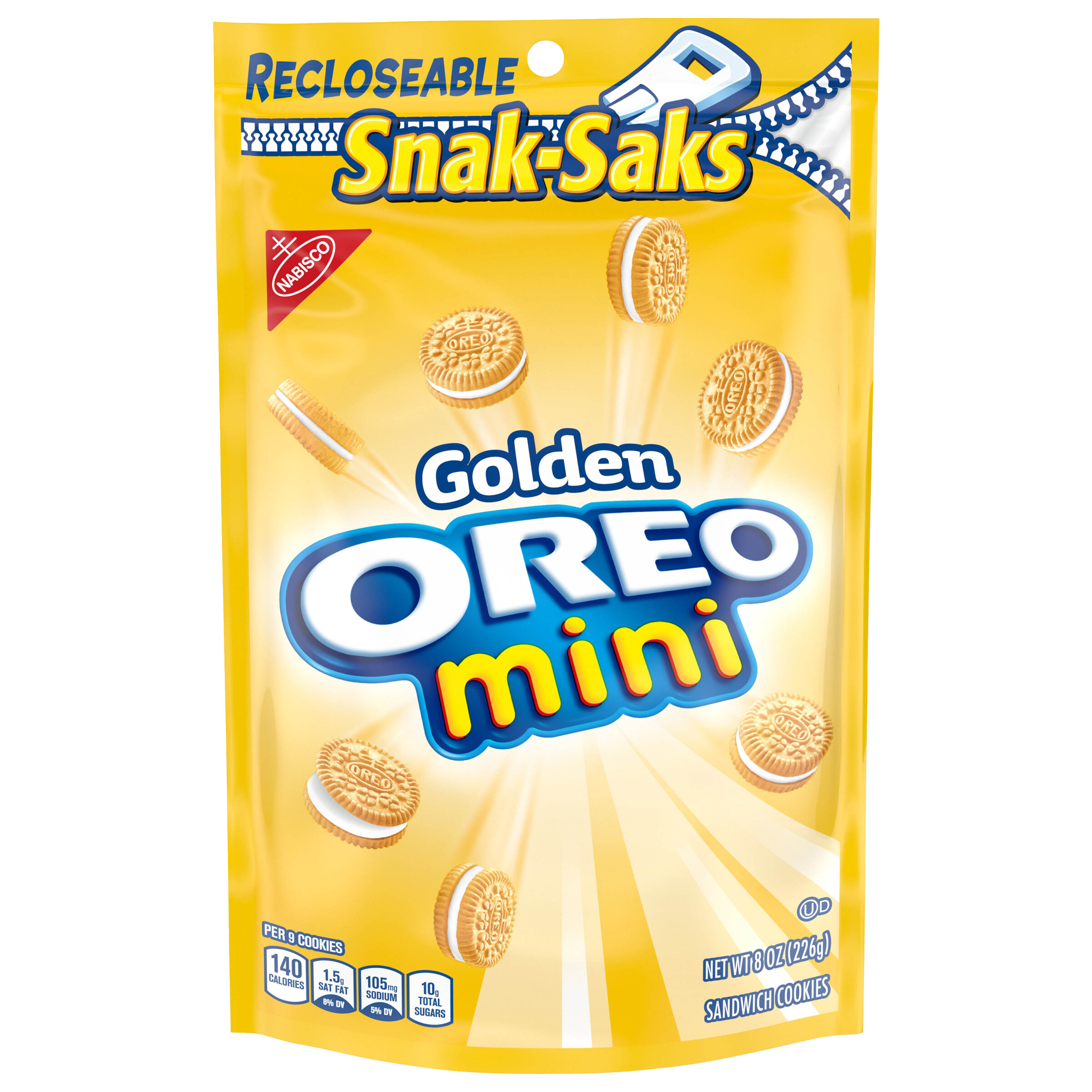 OREO Golden Oreo Mini Lunchbox Cookies Snak Saks 8 oz
