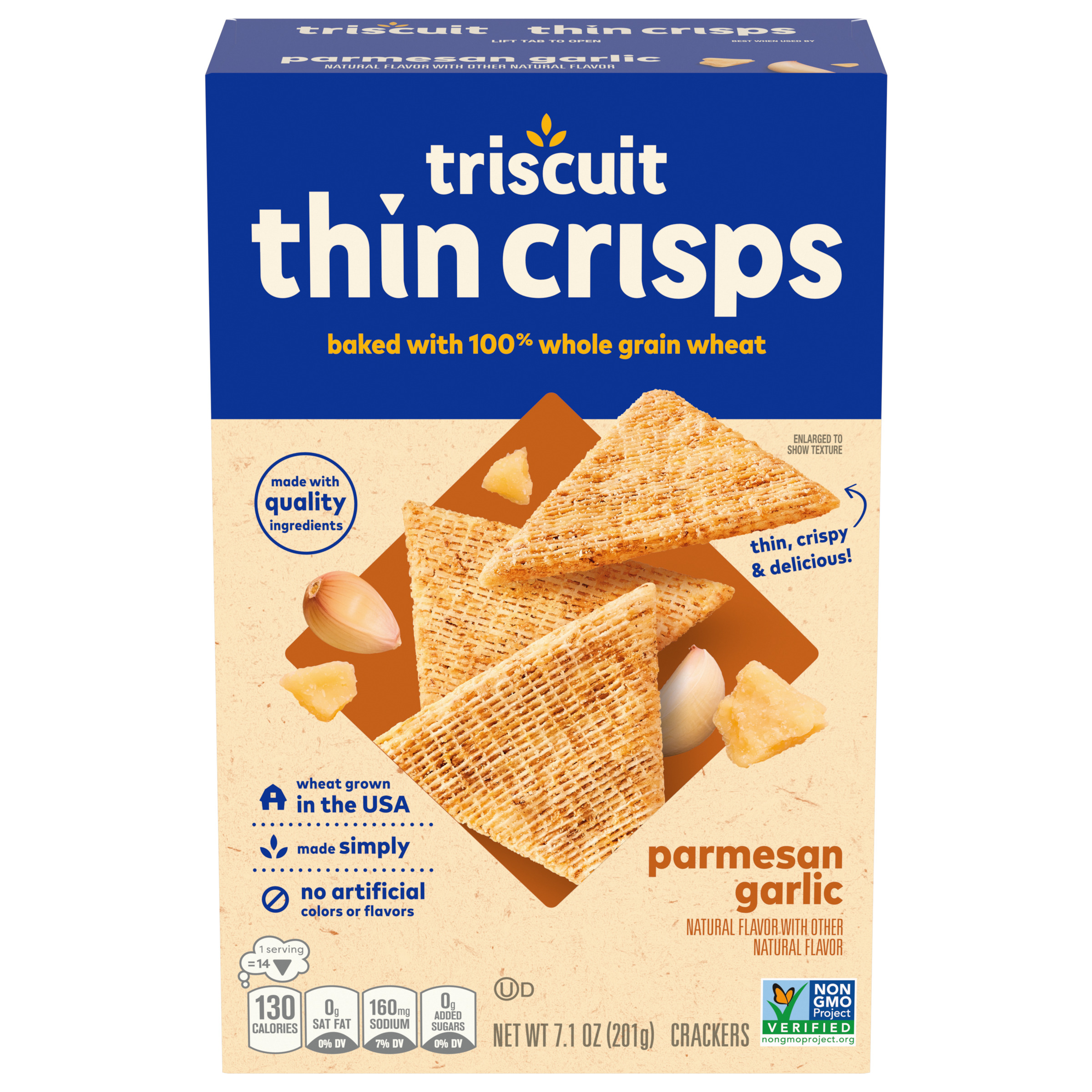 Triscuit Thin Crisps Parmesan Garlic Whole Grain Wheat Crackers, 7.1 oz-1