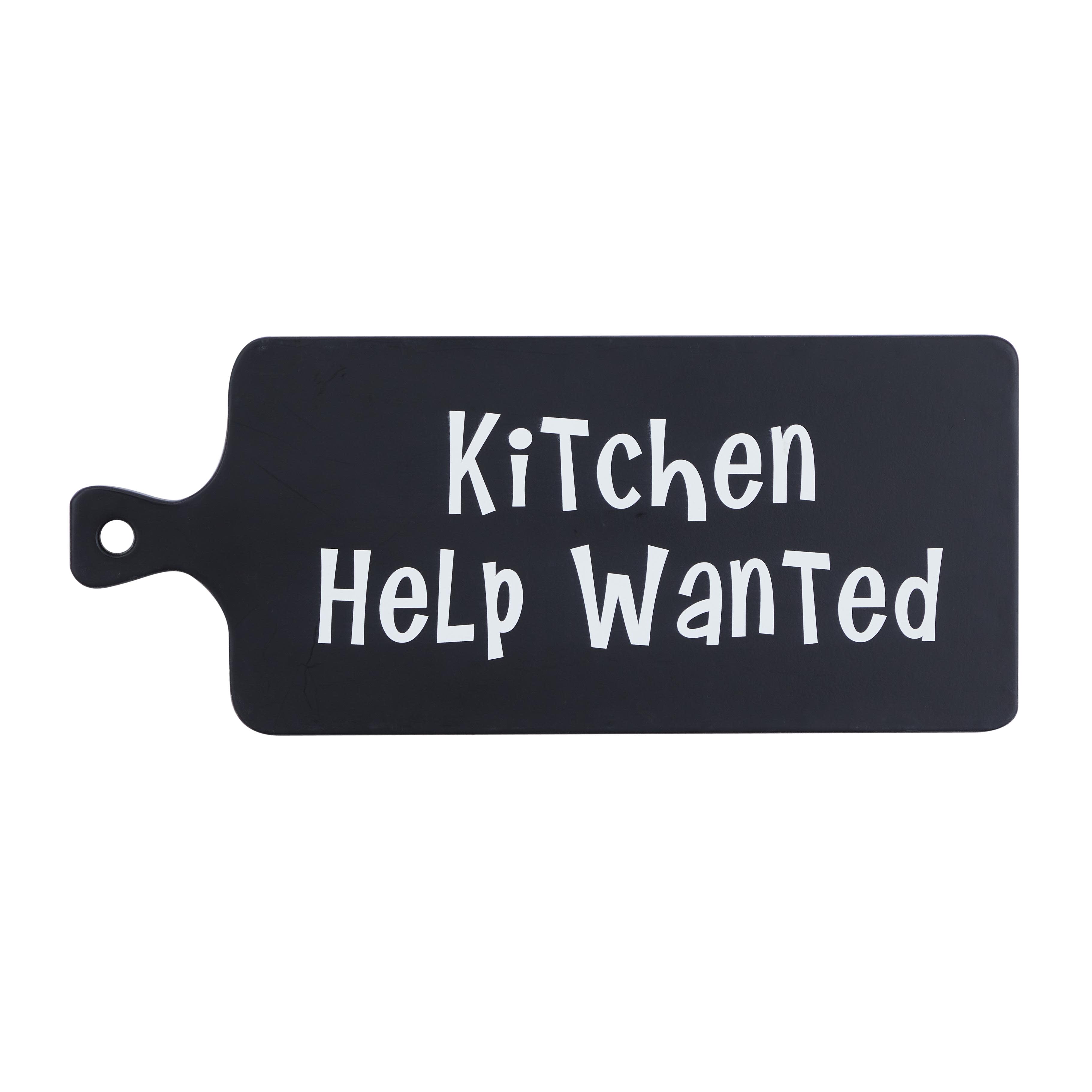 Black Wood Sign Kitchen Wall Decor, 24" x 1" x 10"