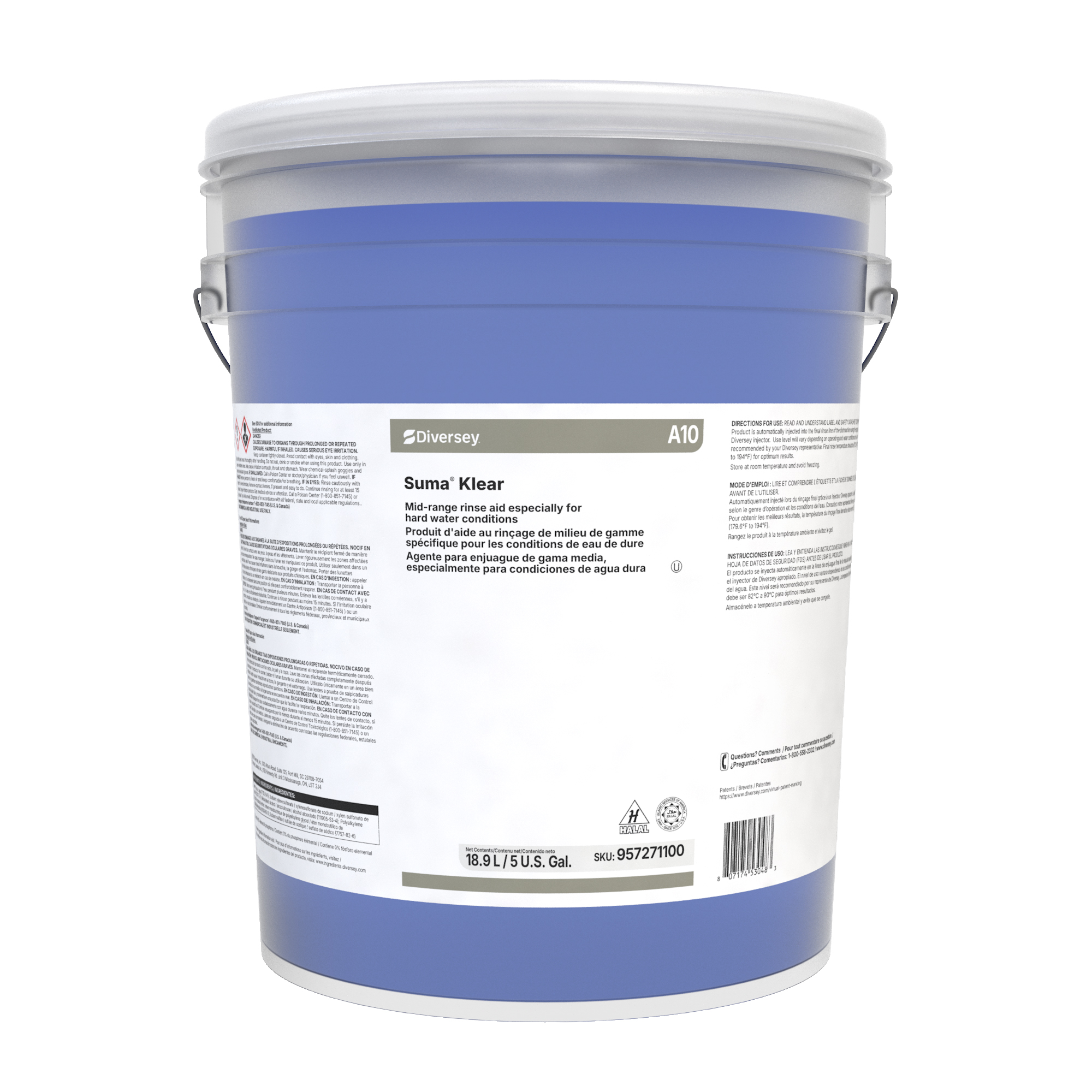957271100 SUMA KLEAR 5GAL RINSE AID