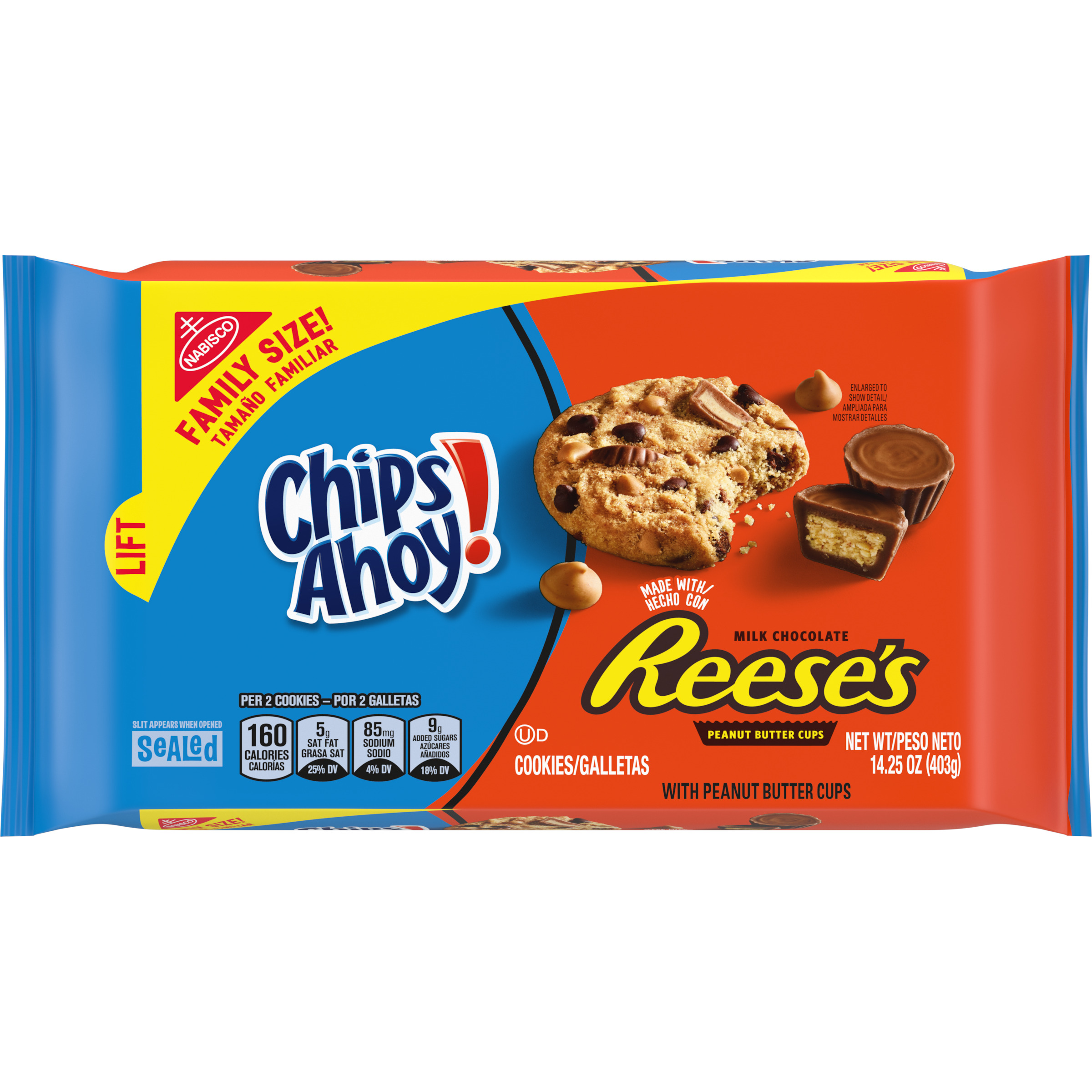 CHIPS AHOY! Cookies with Reese’s Peanut Butter Cups, Family Size, 14.25 oz-thumbnail-3