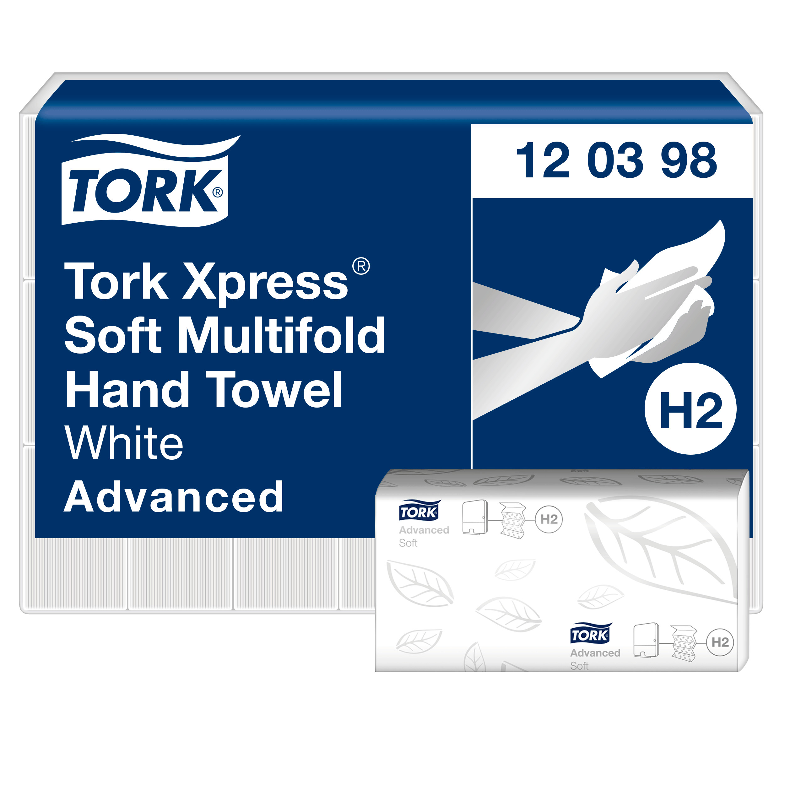 Håndklædeark, 2 lag, Z-fold, 3780 ark, Tork Advanced H2