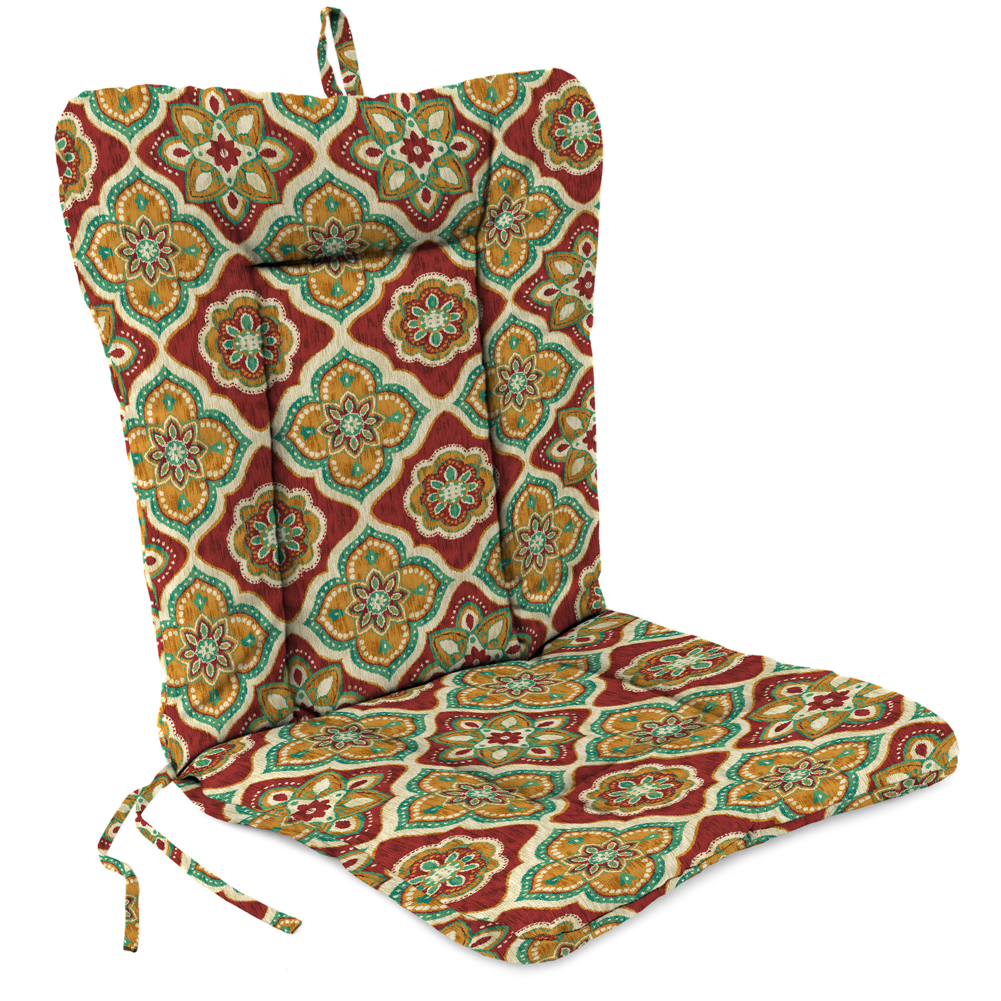 Neu Outdoor Terrasse Schmiedeeisen Stuhl Kissen mit Krawatten und Aufhänger Schlaufe 21" x 38" - Bild 26 von 33