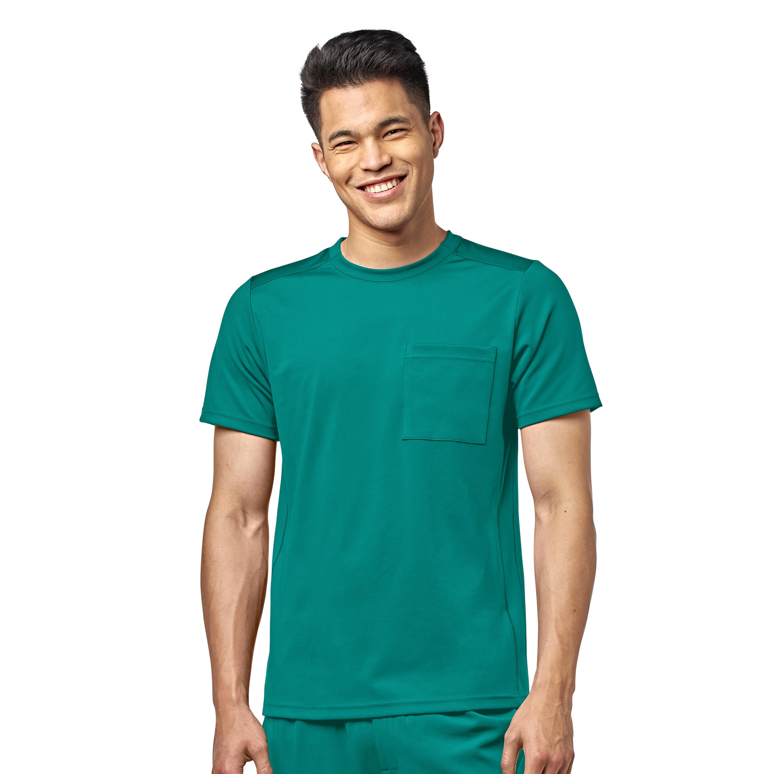 ‘Moto 6699 Men‘s Moto Knit Crew Neck Scrub Top WSL-Wonder Wink