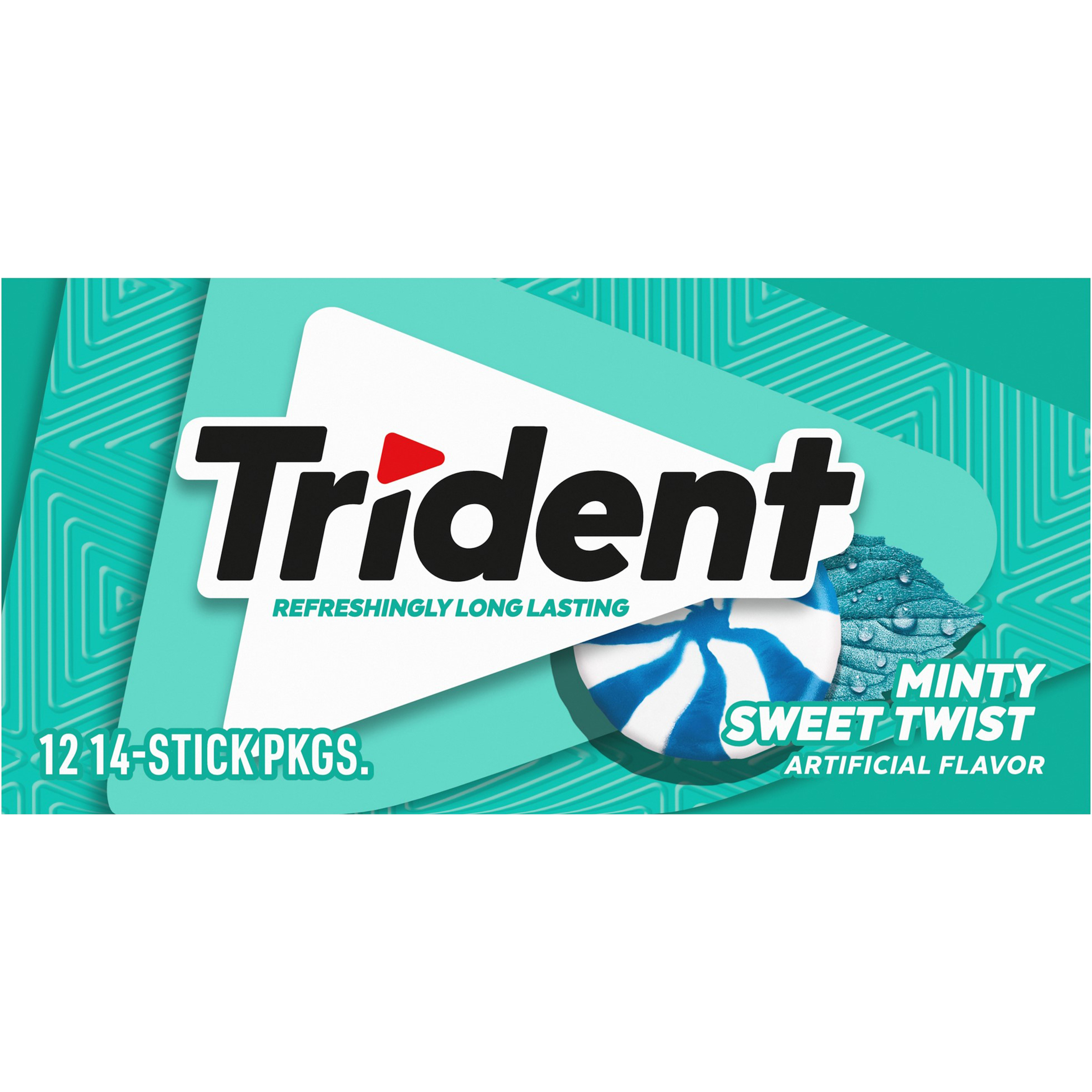 Trident Minty Sweet Twist Sugar Free Gum, 12 Packs of 14 Pieces (168 Total Pieces)-thumbnail-2