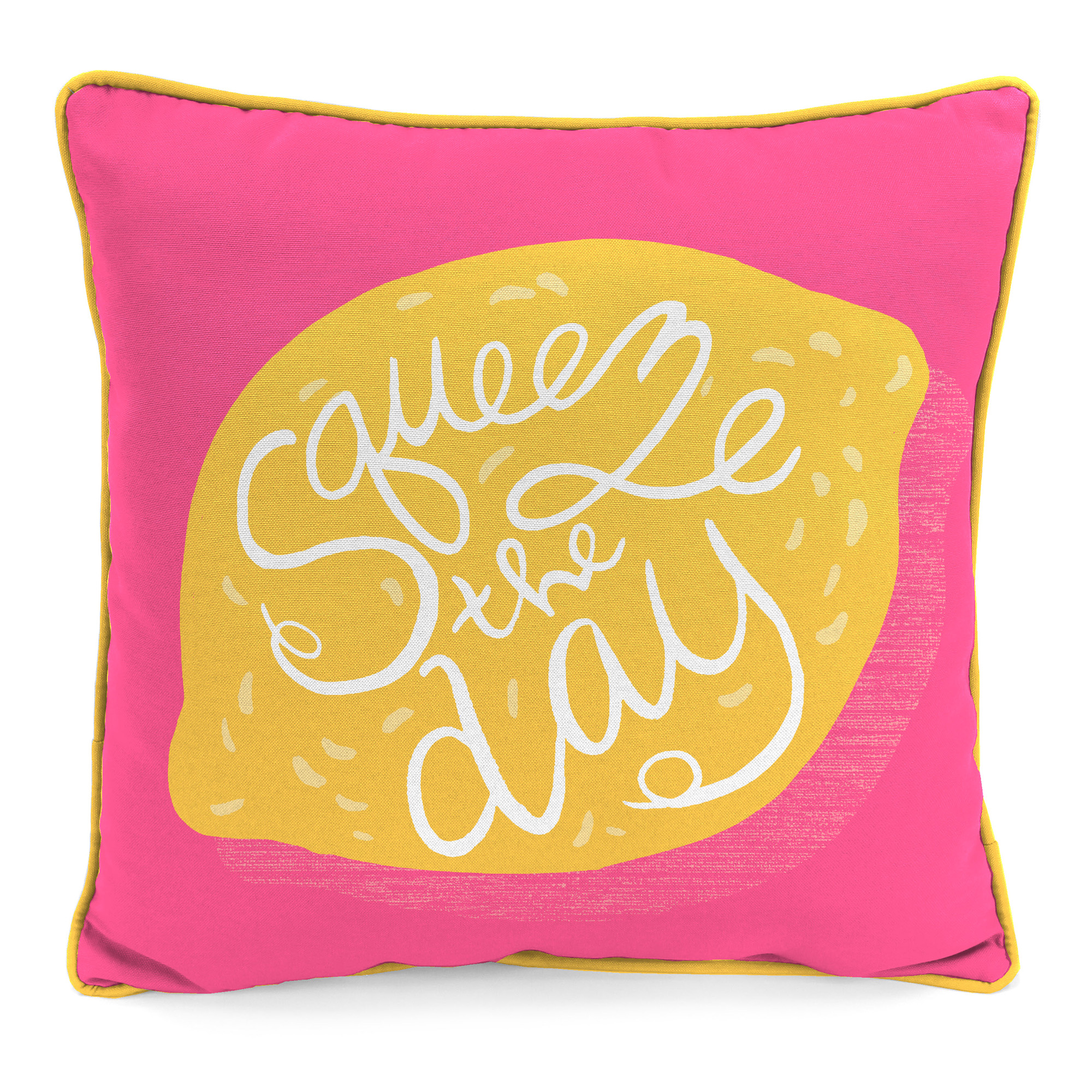 New Outdoor Throw Pillow with Welt 16" x 16", Fade Stain Resistant, Easy Clean - Picture 16 of 30