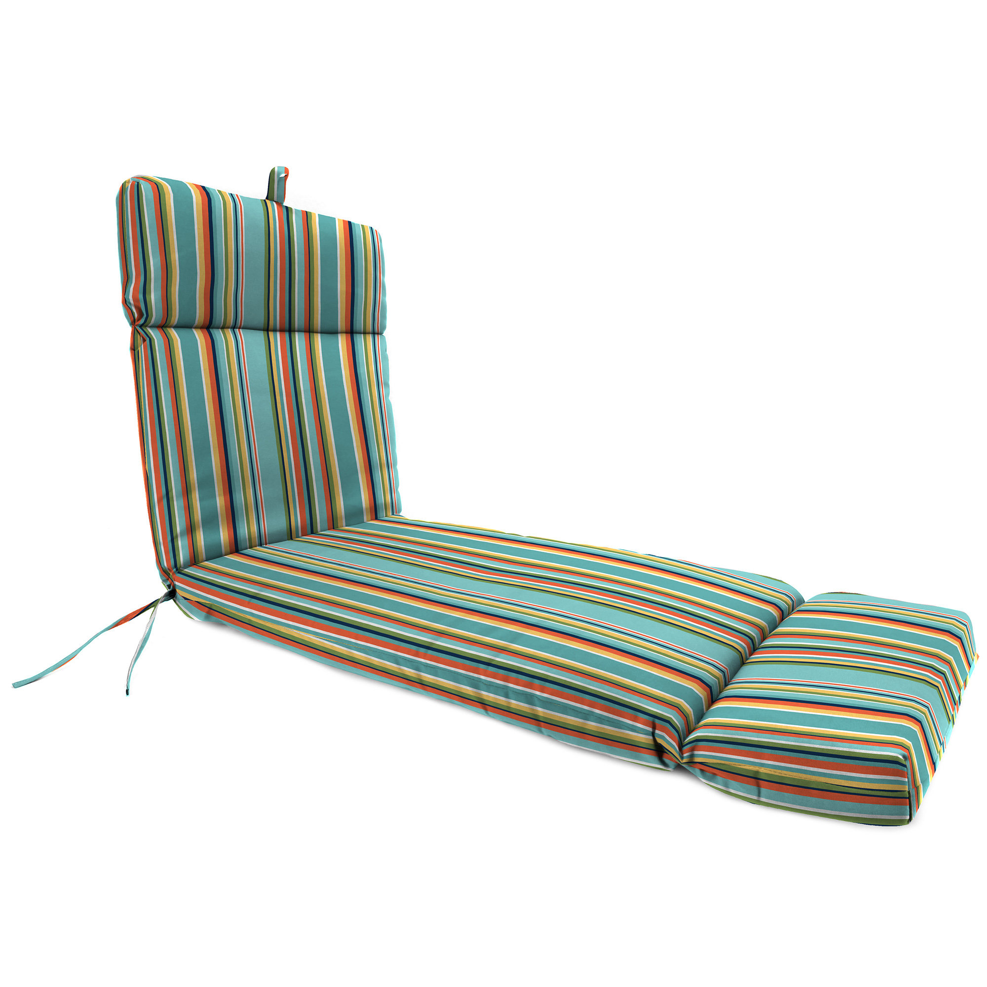New Outdoor Patio Chaise Lounge Cushion with Ties and Loop 72" x 22", UV Treated - Picture 13 of 18