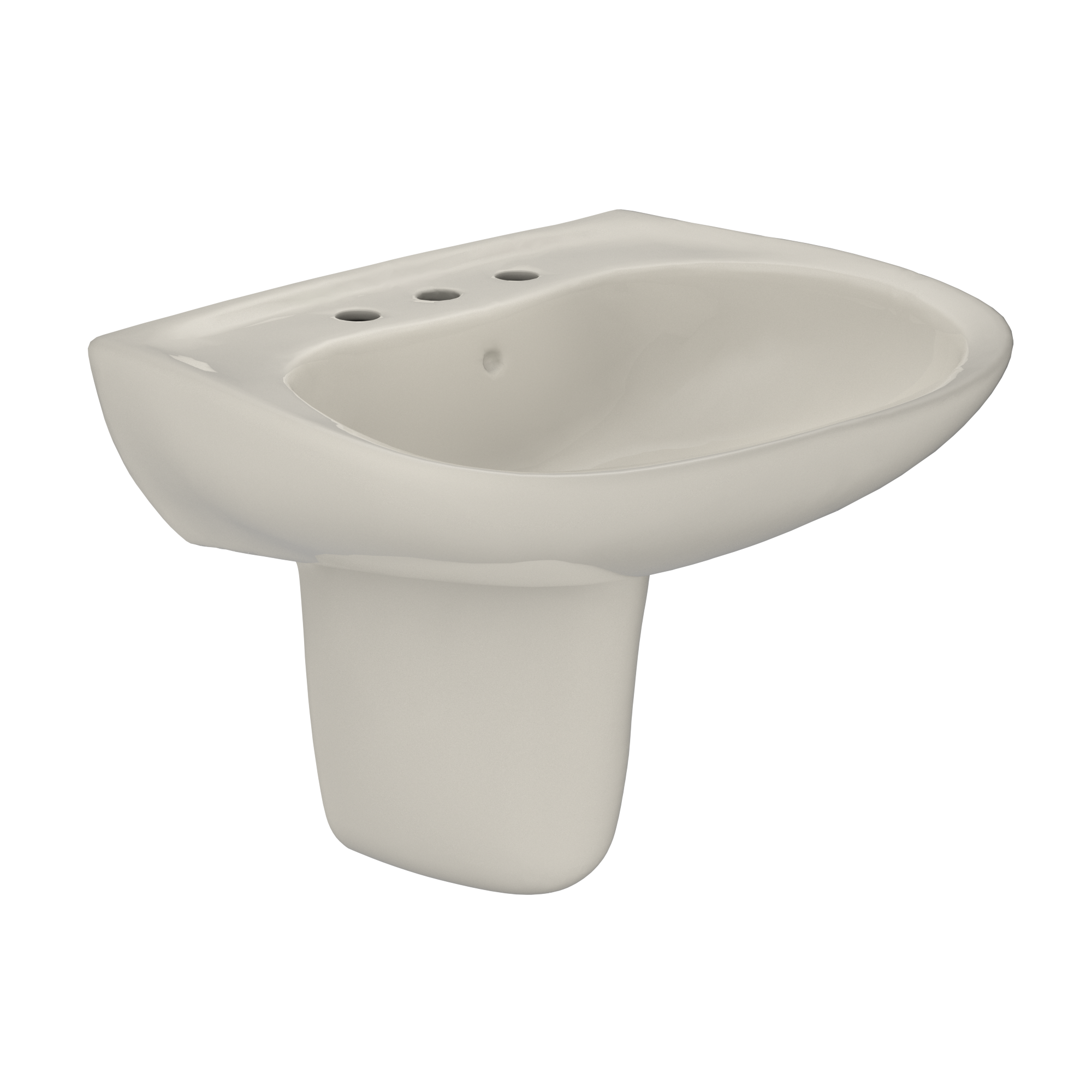 TOTO Prominence Oval Wall-Mount Bathroom Sink with CEFIONTECT and Shroud for 8 Inch Center Faucets, Sedona Beige, Vitreous China, LHT242.8G#12