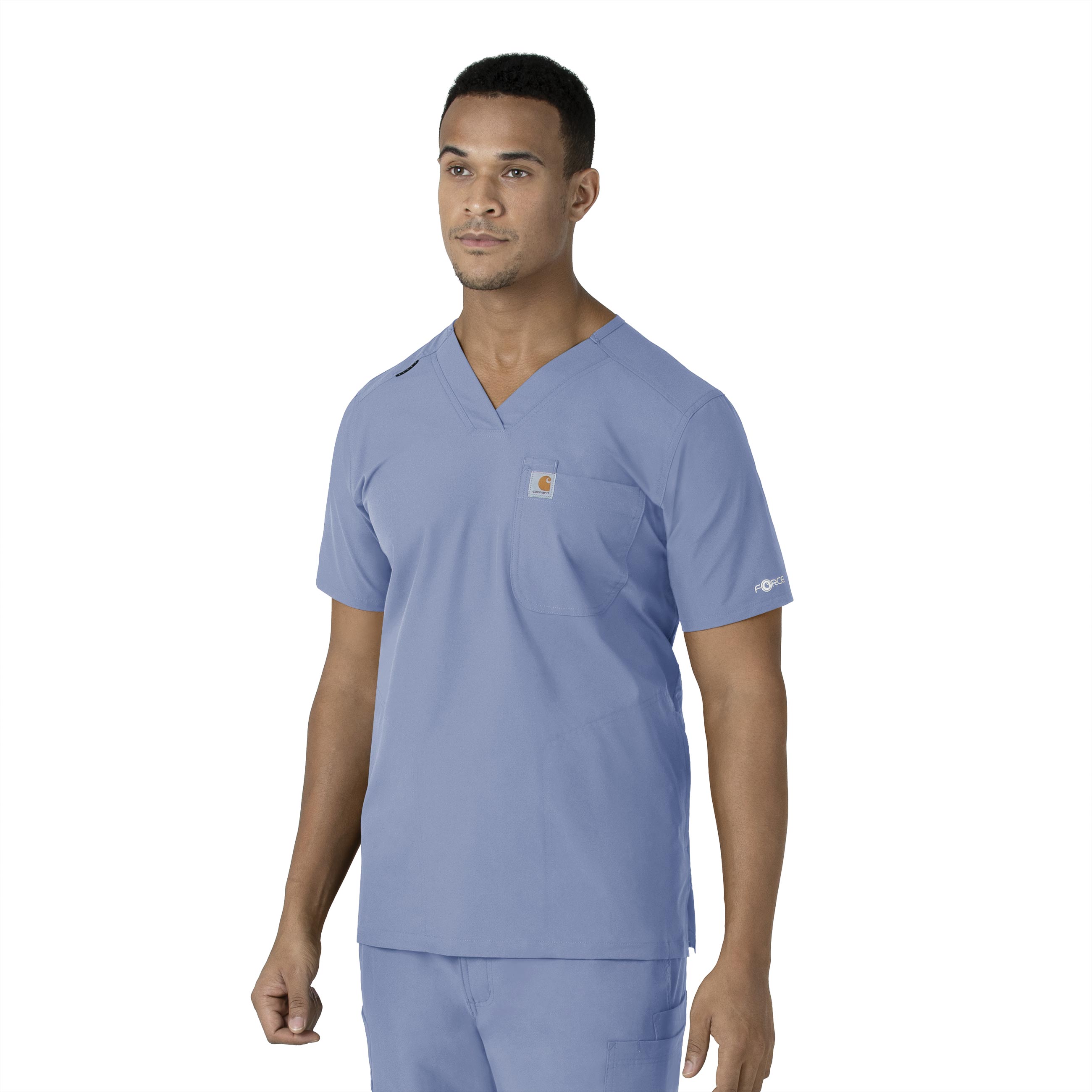 Carhartt Force Essentials Men&#8216;s V-Neck Shirttail Scrub Top-Carhartt