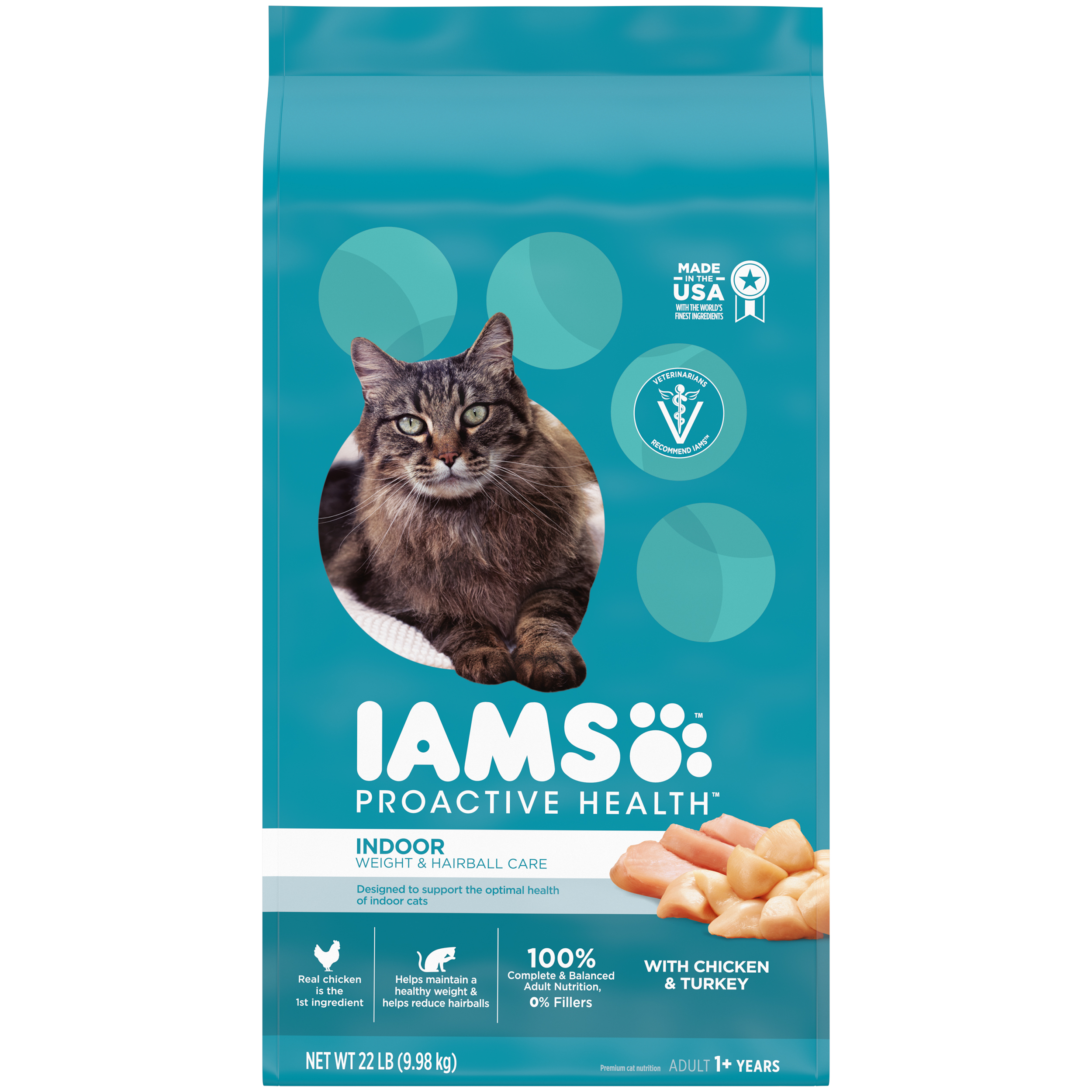 22 Lb Iams Cat Indoor Weight Hairball - Health/First Aid
