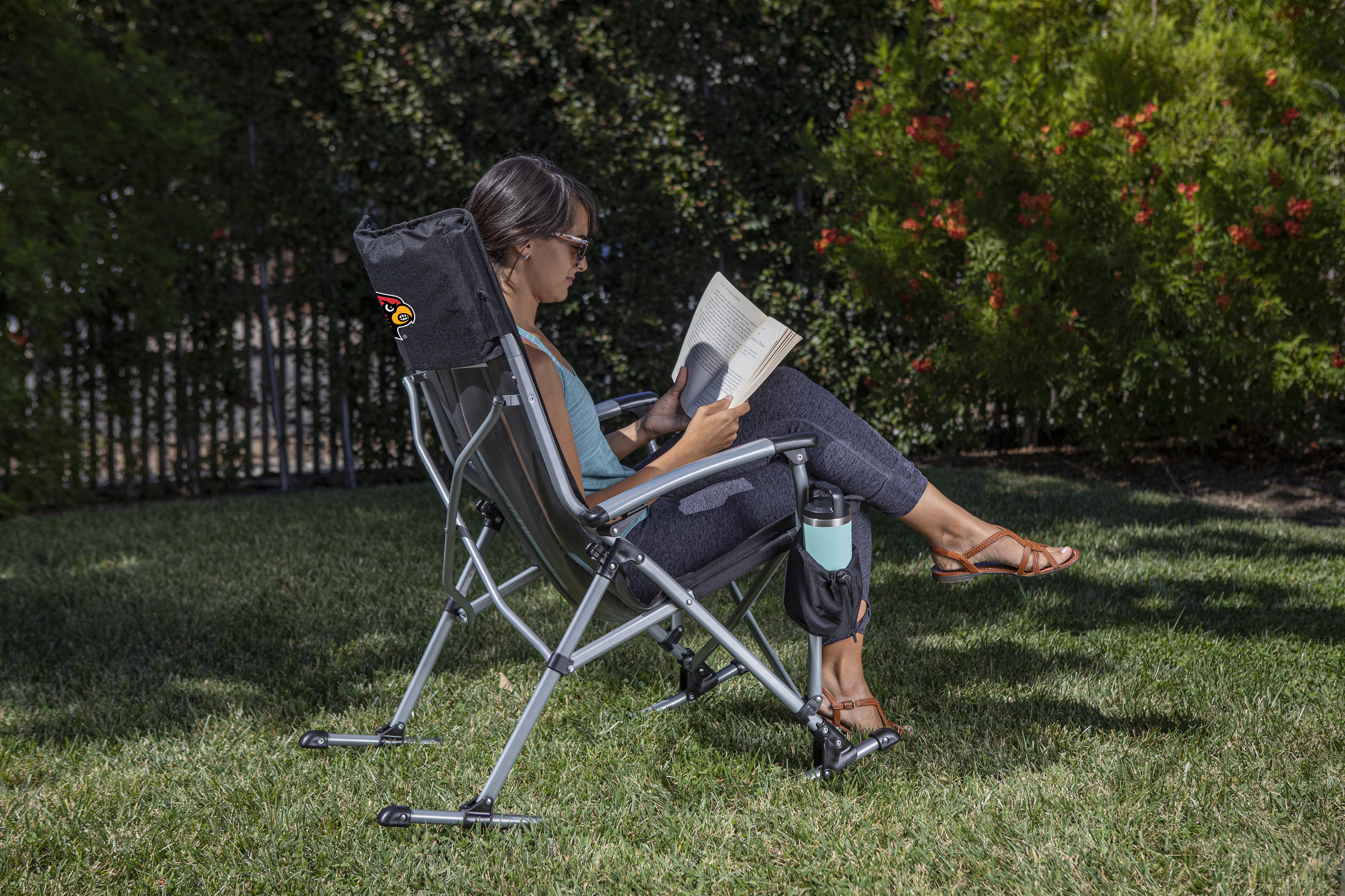 Louisville Cardinals - Outdoor Rocking Camp Chair