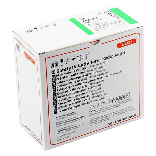 Jelco® PROTECTIV® Safety IV Catheter ,18G x 1 1/4" - 50/Box
