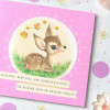 Deer New Baby Girl Congratulations Greeting Card image