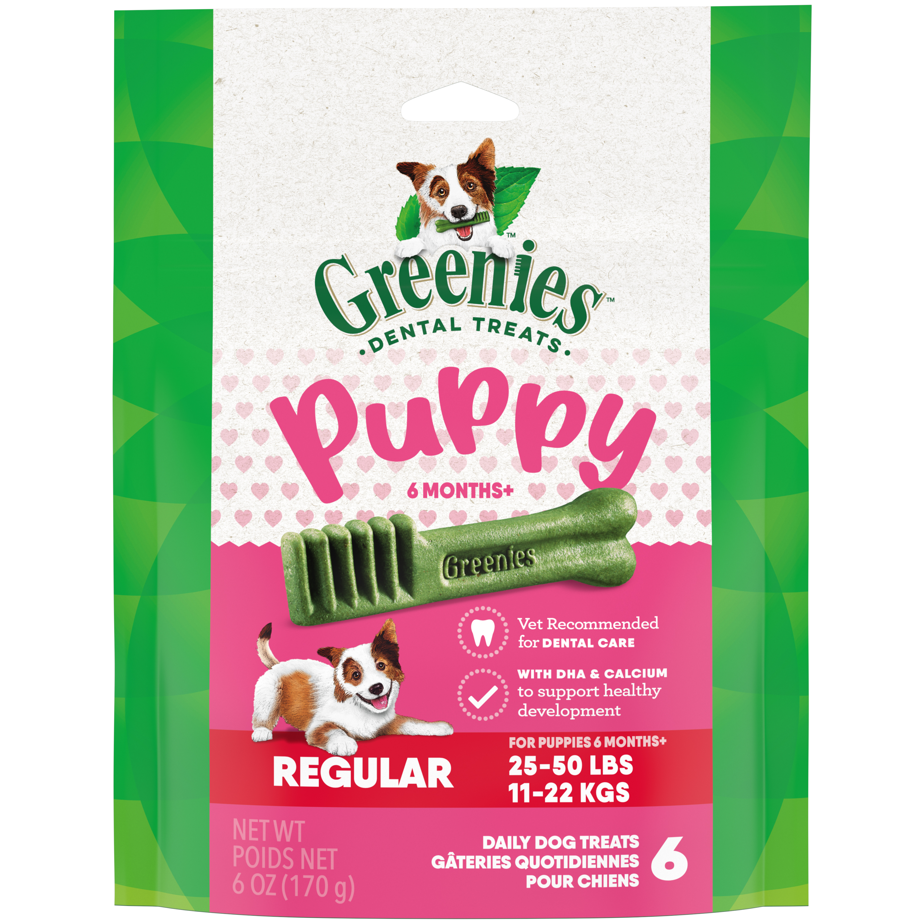 6oz Greenies PUPPY Regular Mini Treat Pack - Health/First Aid