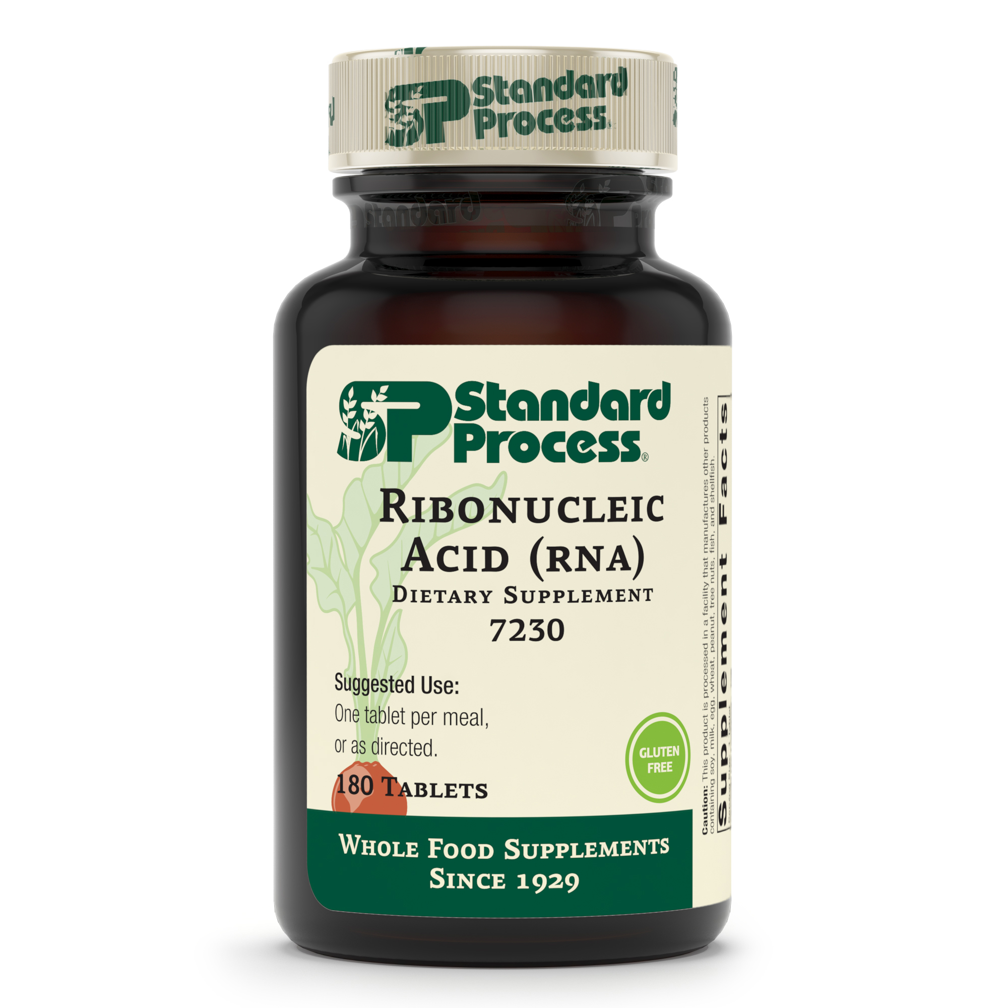 Standard Process Ribonucleic Acid (RNA) - RNA Supplement with Calcium, and Magnesium Citrate - Vegetarian, Gluten Free - 180 Tablets