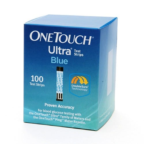 OneTouch® Ultra Blood Glucose Test Strips 100/Box