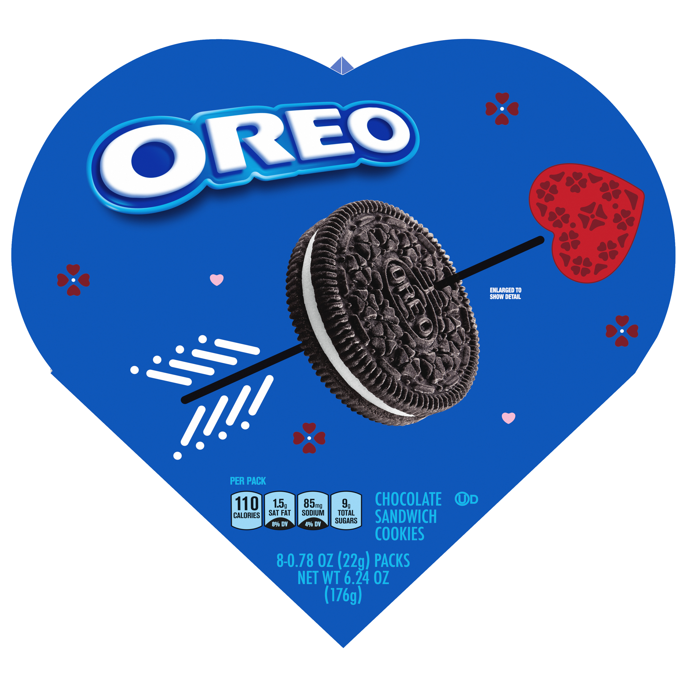 OREO Chocolate Sandwich Cookies, Valentines Day Cookies, 6.24 oz Heart Shaped Box-thumbnail-0