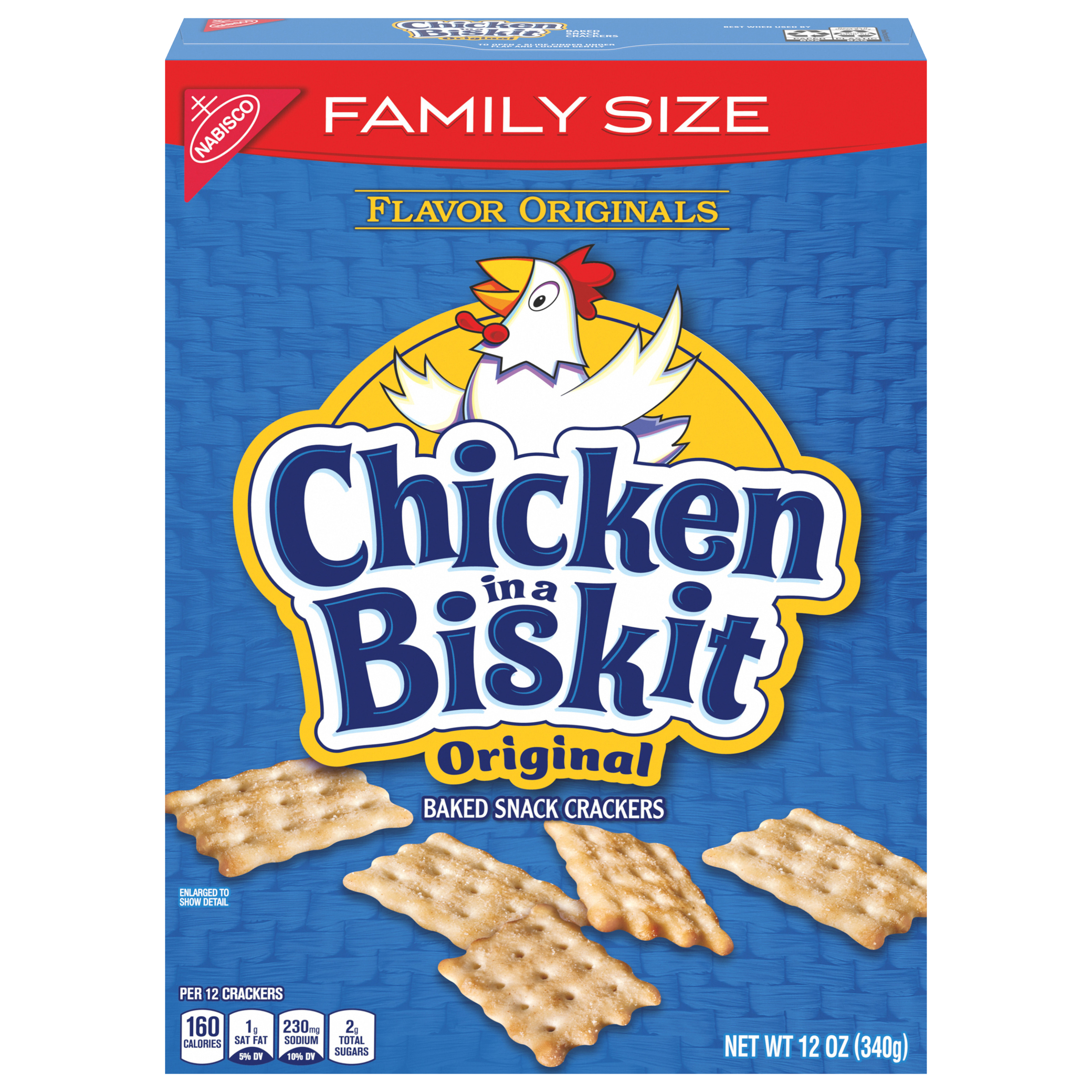 Chicken in a Biskit Original Baked Snack Crackers, Family Size, 12 oz-thumbnail-0
