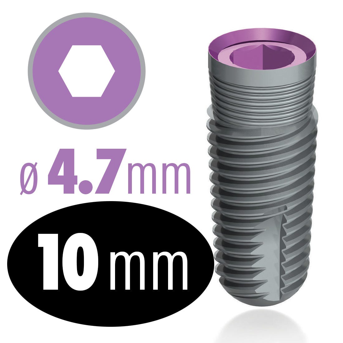 infinity Internal Hex Implant 4.7mm x 10mm