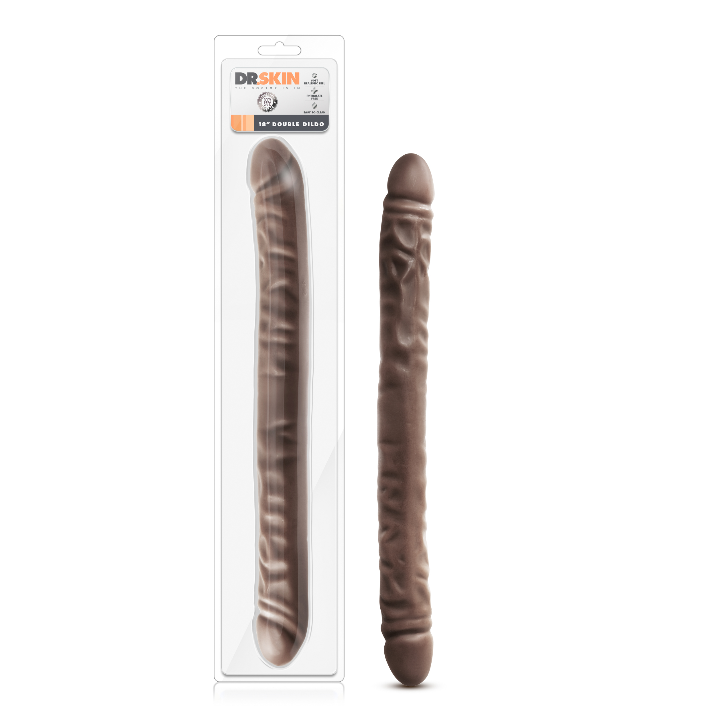 Blush Dr. Skin Chocolate 18-Inch Long Dildo