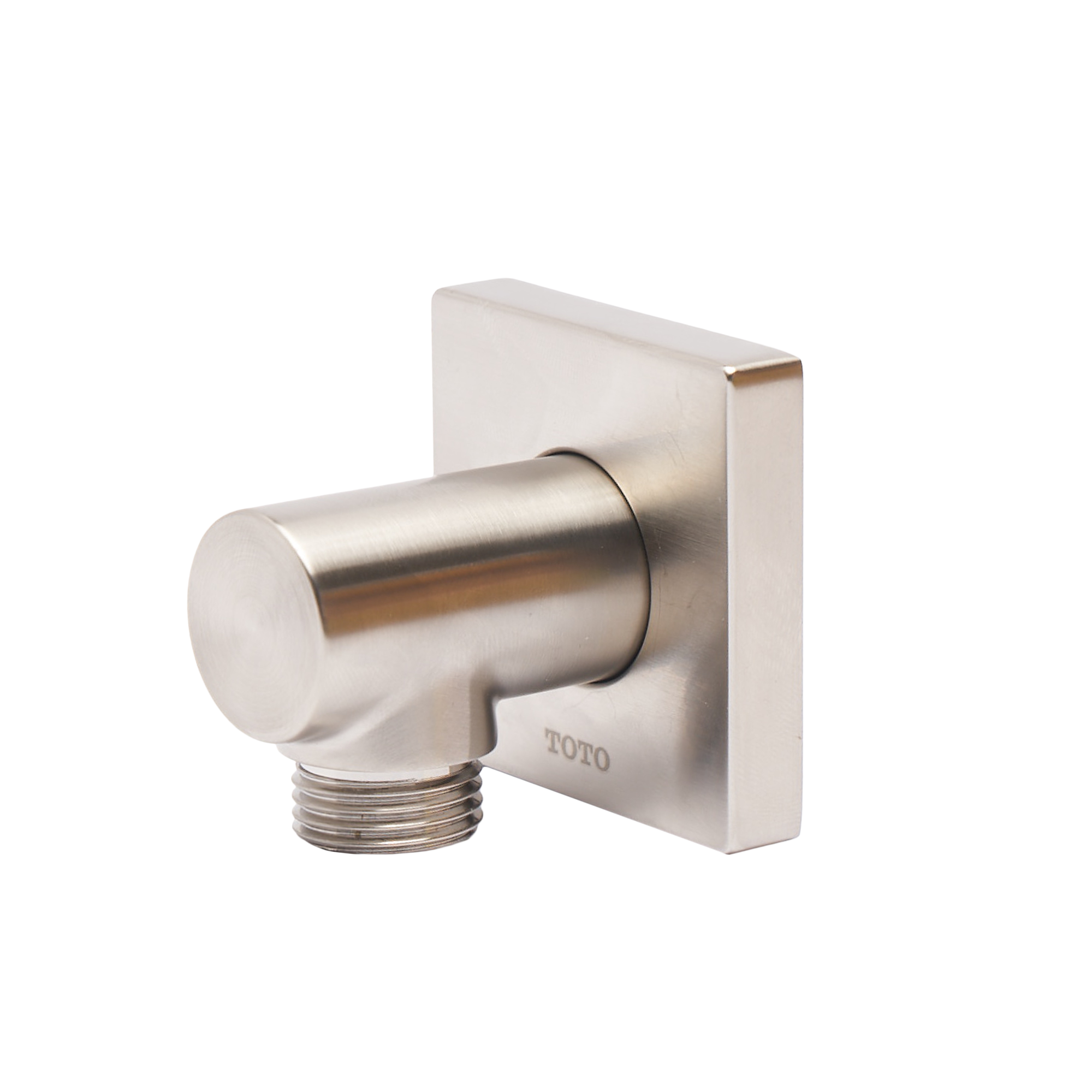 TOTO Wall Outlet for Handshower, Square, Polished Nickel, Brass, Brushed Nickel, TBW02013U#BN