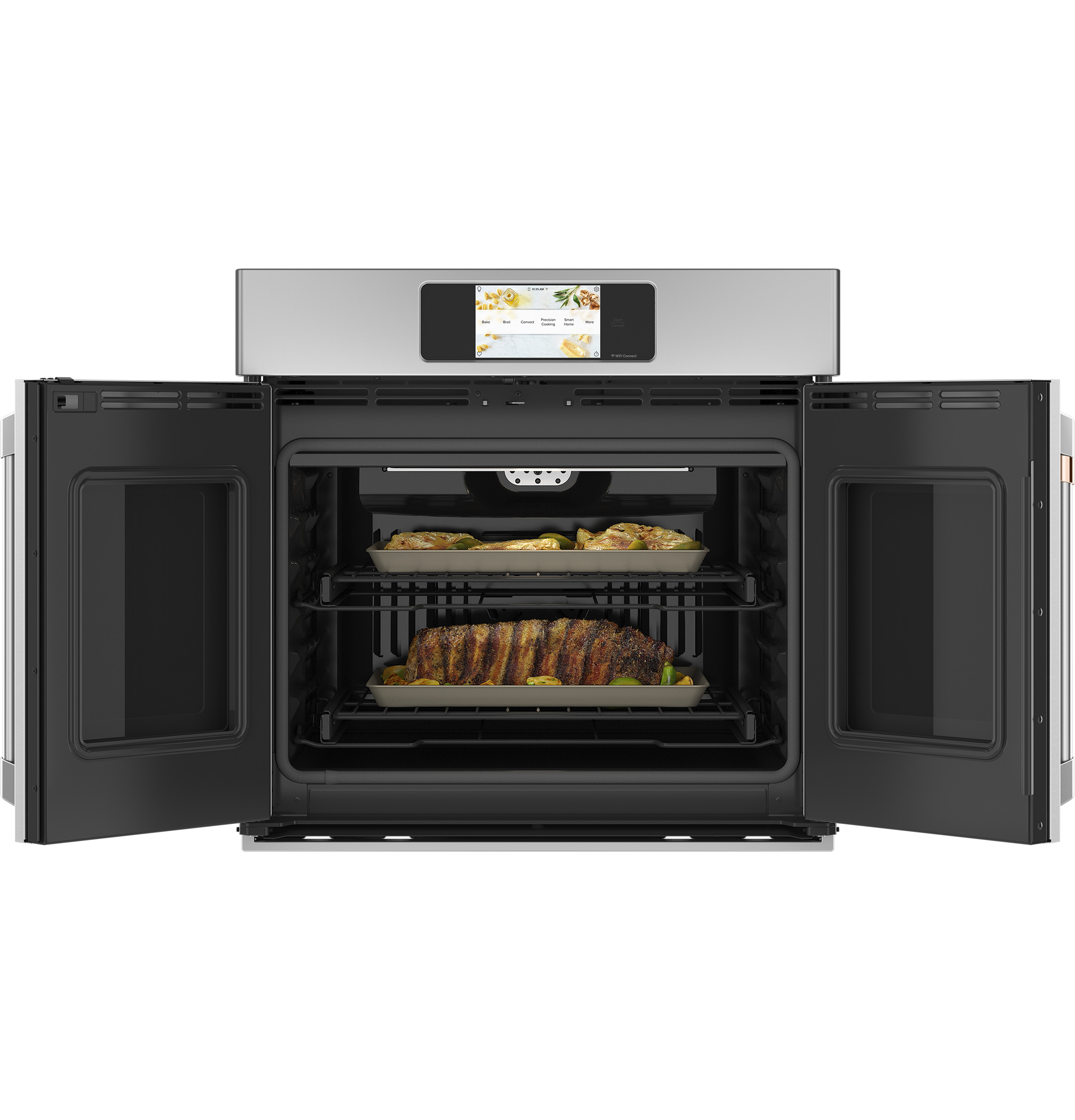 30" Width — Sgl Elec French-Dr — Slf & Stm Cln — Conv Oven — 7" Full-Clr Tch LCD Scrn — 2x Roller Rck, Meat Prb — Prec Ckg, Hot-Air Fry — ADA Compliant — Connectable via built-in WiFi — Est Drop Date = JUN-26 view 3