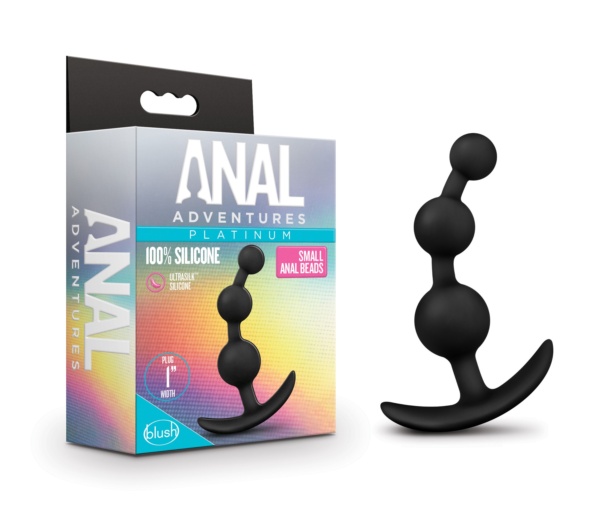 Blush Anal Adventures Platinum Black 5.25-Inch Anal Beads