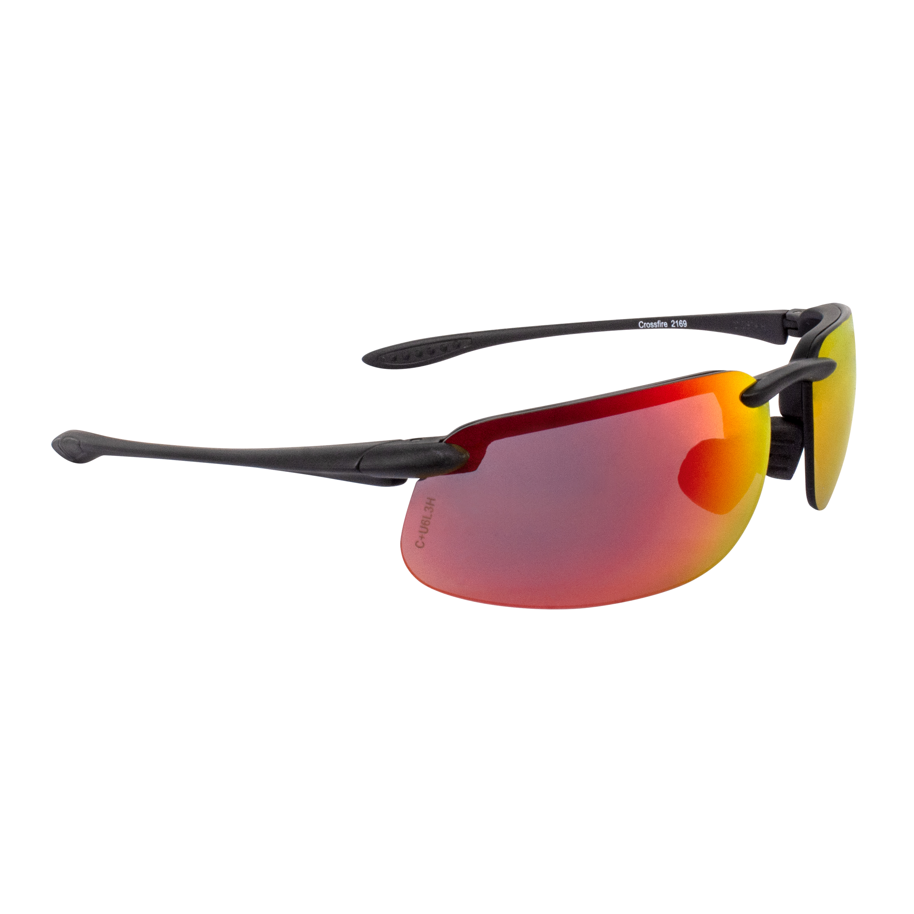 ES4 Premium Safety Eyewear - Matte Black Frame - HD Red Mirror Lens
