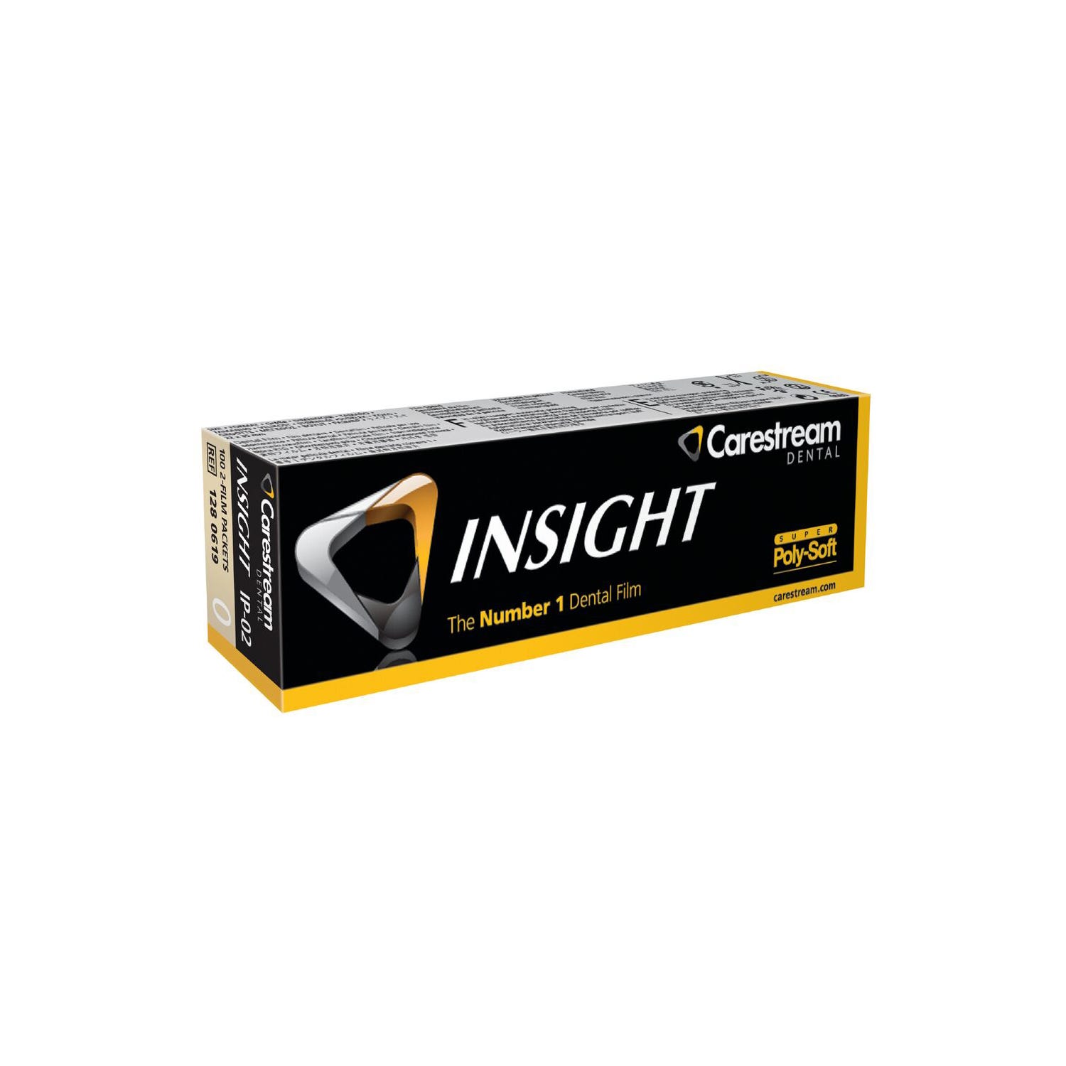 INSIGHT Dental Film, Size 0, IP-02, Super Poly-Soft Packets (Double Film) - 100/Box