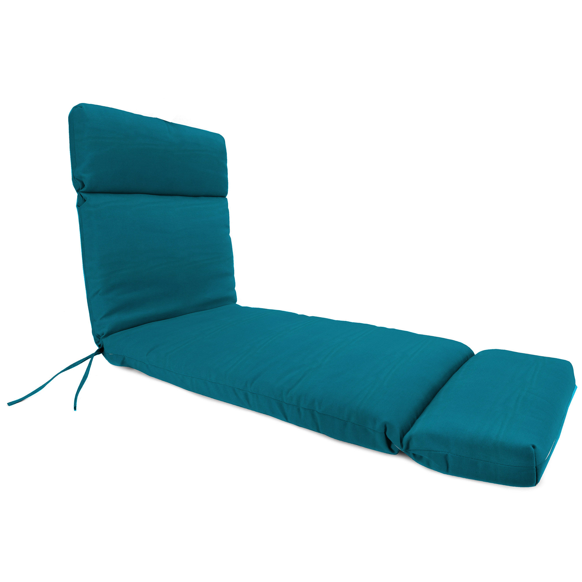 New Outdoor Patio Chaise Lounge Chair Cushion with Ties 75.5" x 22", UV Treated - Picture 11 of 12
