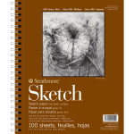 Strathmore 400 Series Sketch Pad, Side Wire Binding, 100 Sheet, 9x12 inch