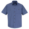 Picture of Red Kap® SP84 Men's Short Sleeve Mini-Plaid Uniform Shirt