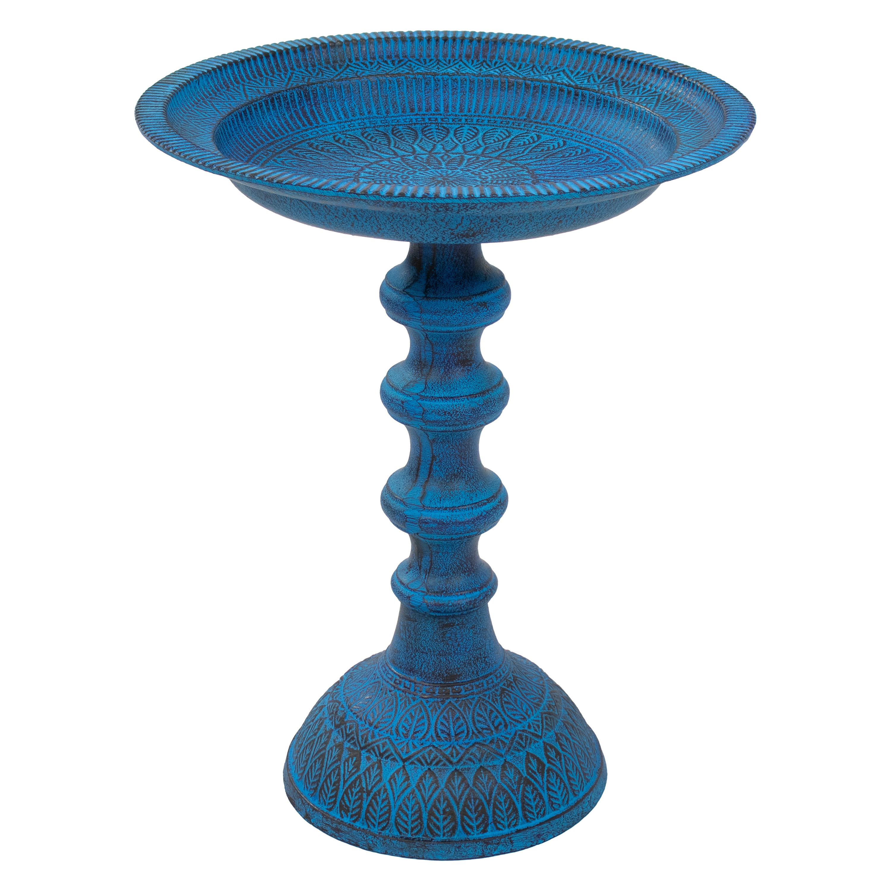 Backyard Beauty Cast Aluminum Bird Bath - Blue Patina