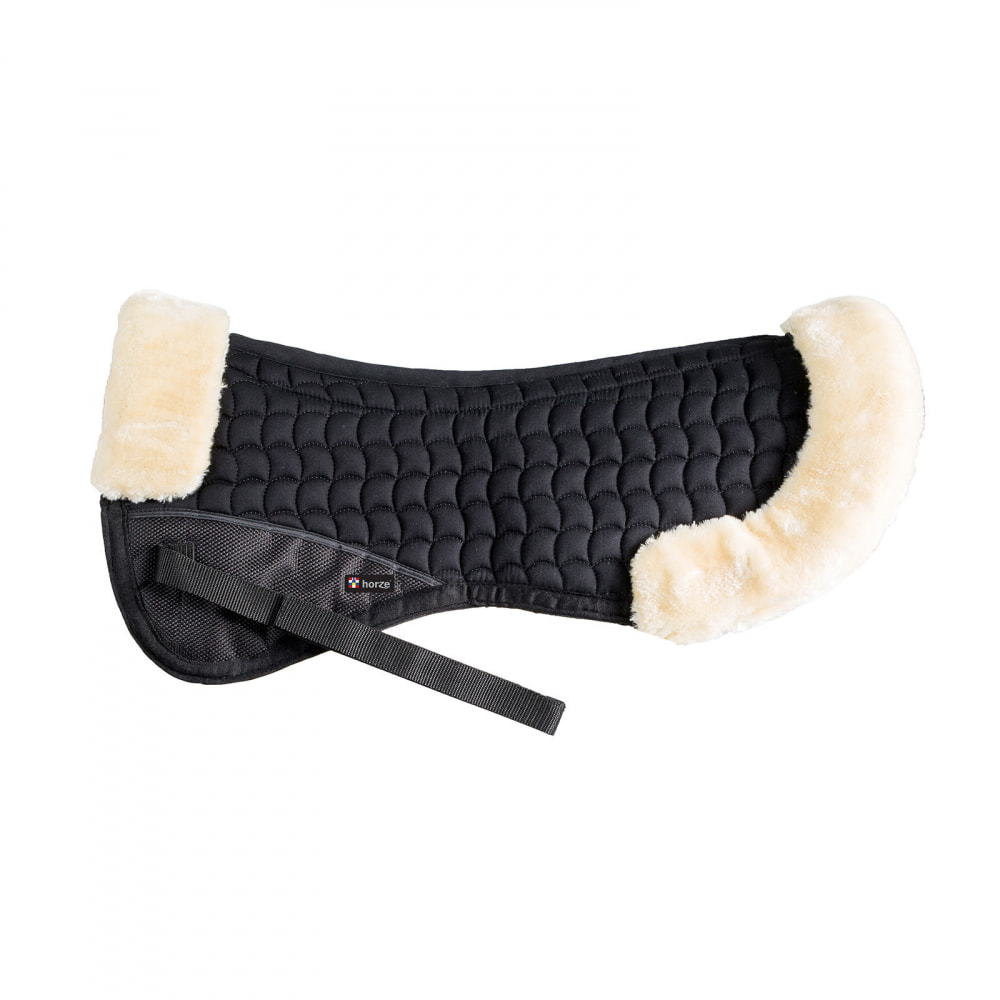 Horze Quilted Half Pad with Faux Fur Trim