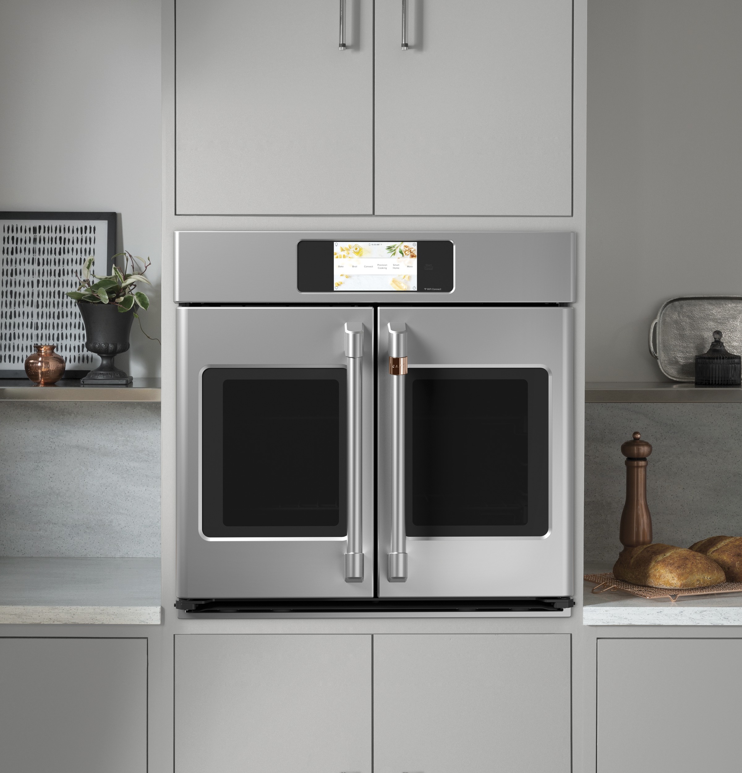 30" Width — Sgl Elec French-Dr — Slf & Stm Cln — Conv Oven — 7" Full-Clr Tch LCD Scrn — 2x Roller Rck, Meat Prb — Prec Ckg, Hot-Air Fry — ADA Compliant — Connectable via built-in WiFi — Est Drop Date = JUN-26 view 5
