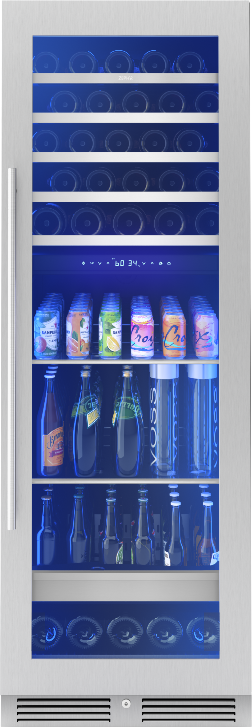 Zephyr Wine & Beverage Center 24" Full Size Reversible, Dual Zone