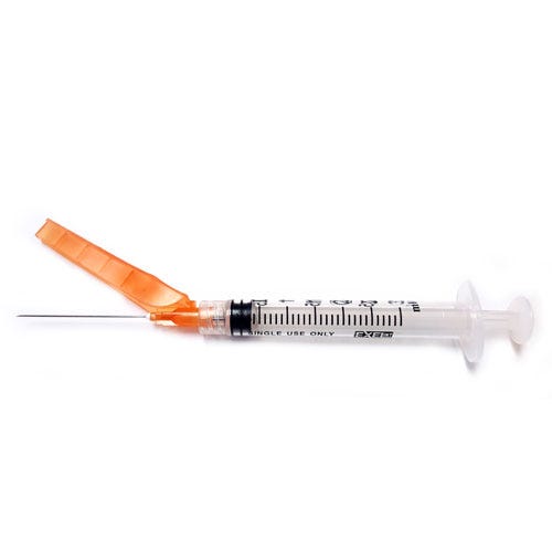 Secure Touch® 3cc Safety Syringe with 25G x 1 1/2" Safety Needle - 50/Box