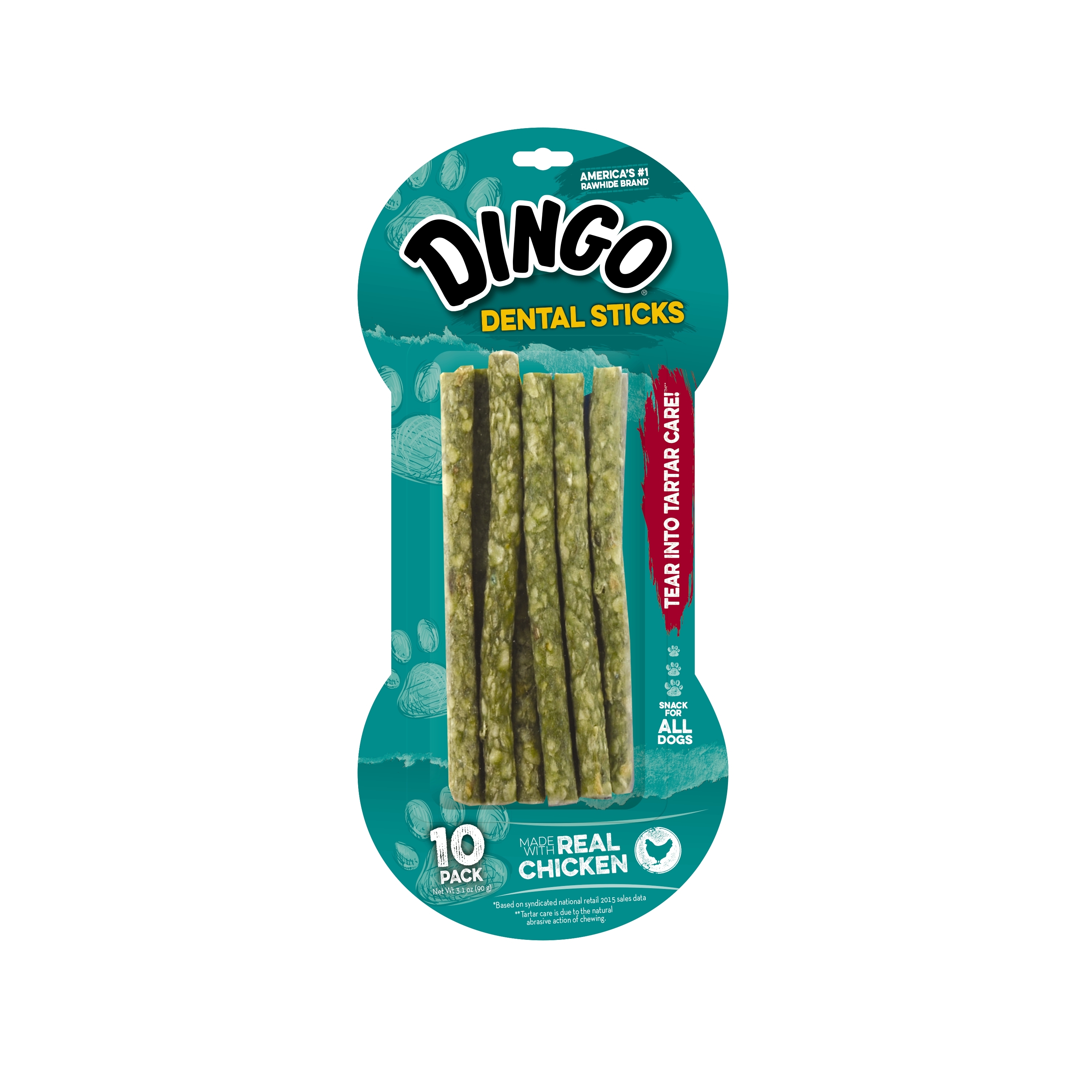 Dingo Dog Dental Munchy Stix 3.1 oz 10 Pack