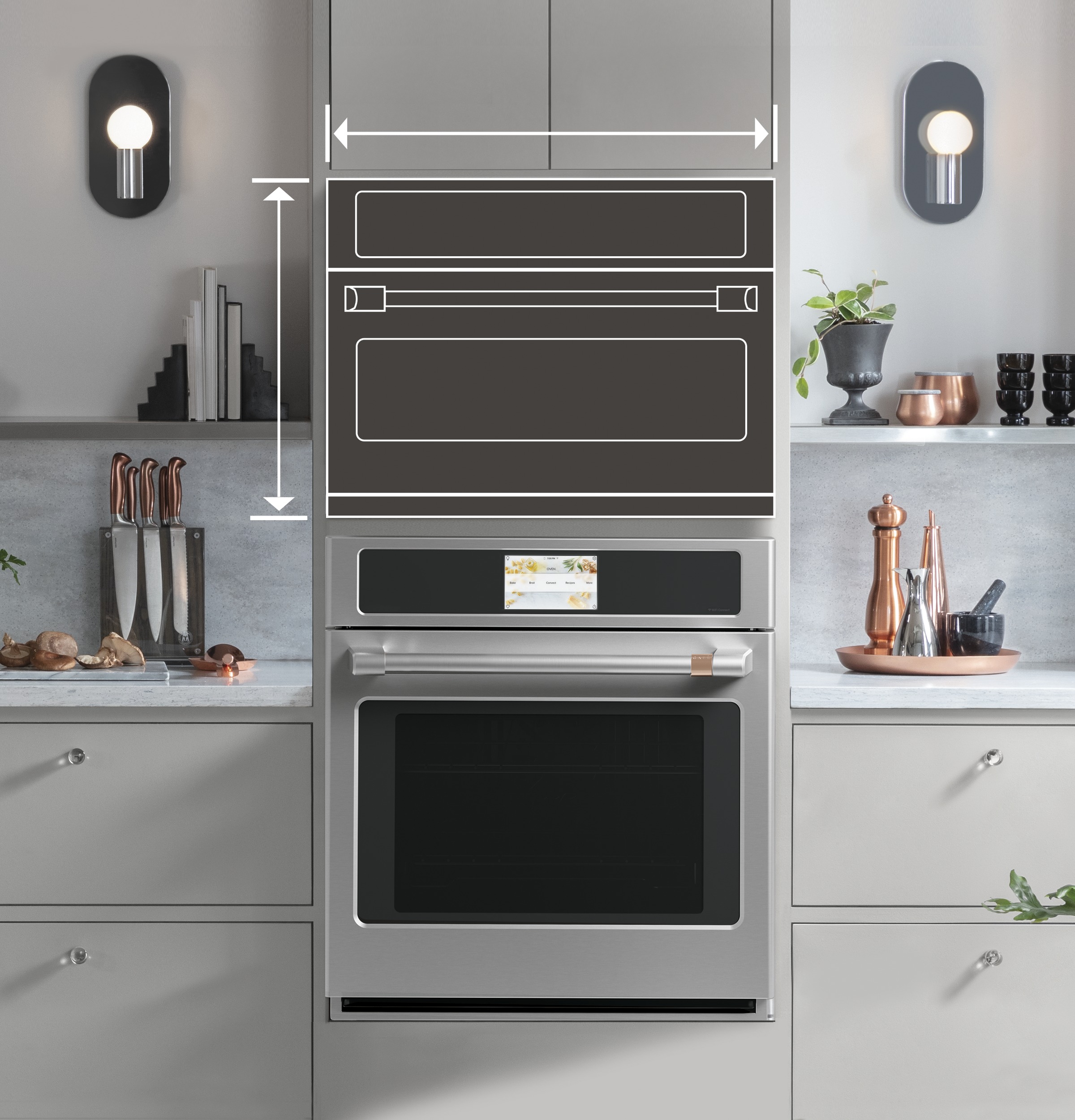 Café™ 30" Platinum Glass Electric Speed Oven view 3