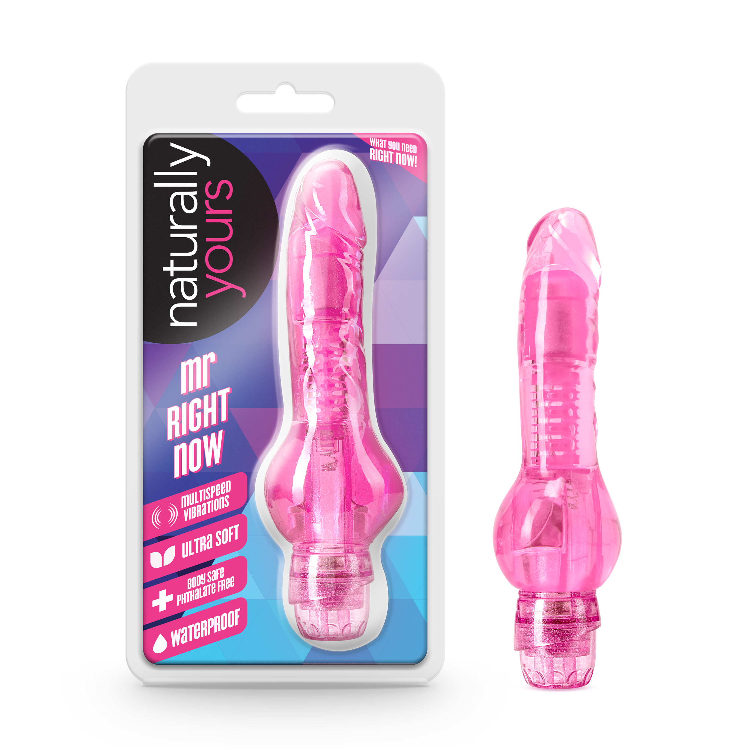 Blush Naturally Yours Mr. Right Now Realistic Pink 6.5-Inch Vibrator