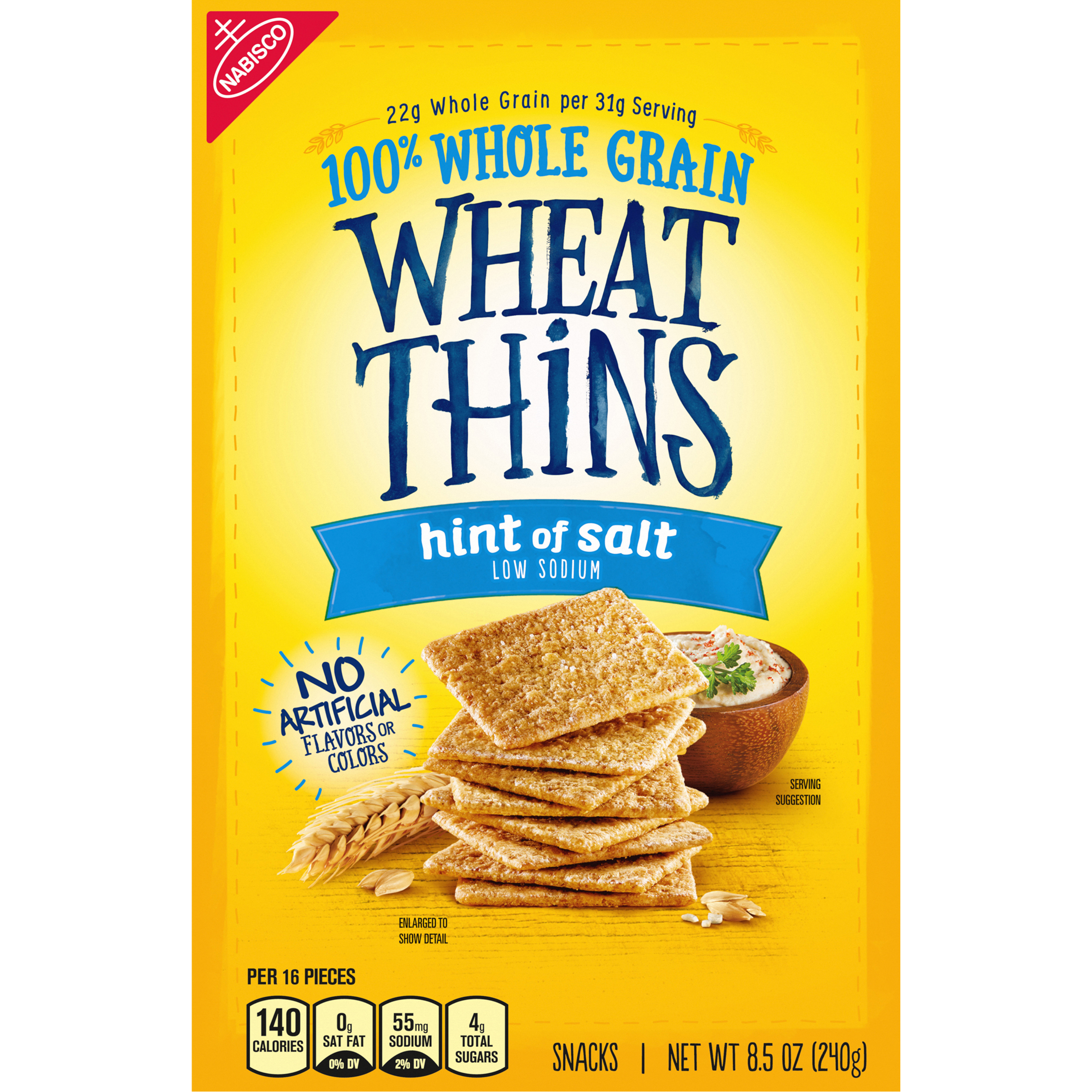 Wheat Thins Hint of Salt Low Sodium Whole Grain Wheat Crackers, 8.5 oz-thumbnail-1