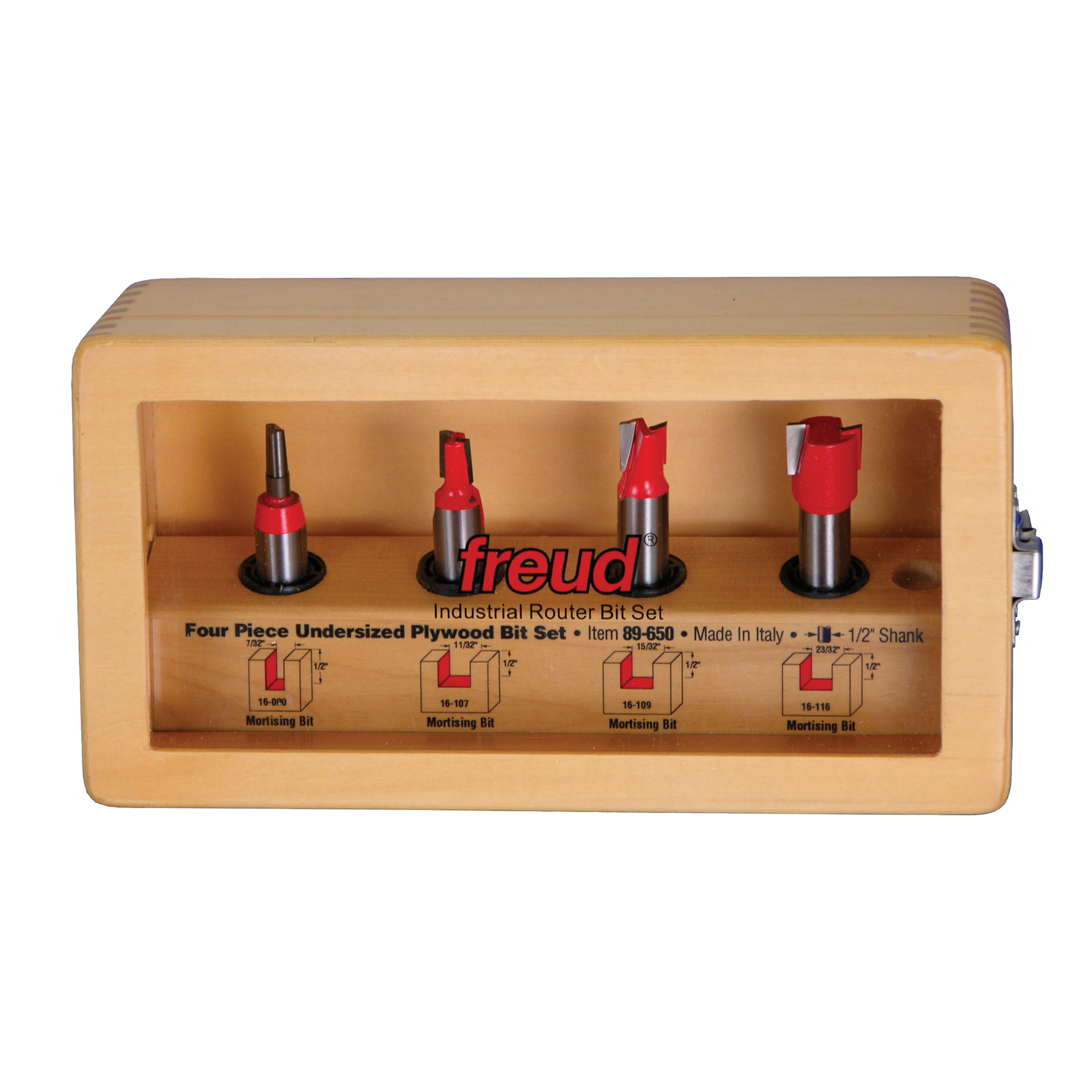 4 Piece Undersized Plywood Bit Set (1/2" Shank)