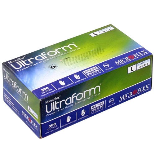 Microflex Ultraform ® Exam Glove Medium Nitrile- 300/Box