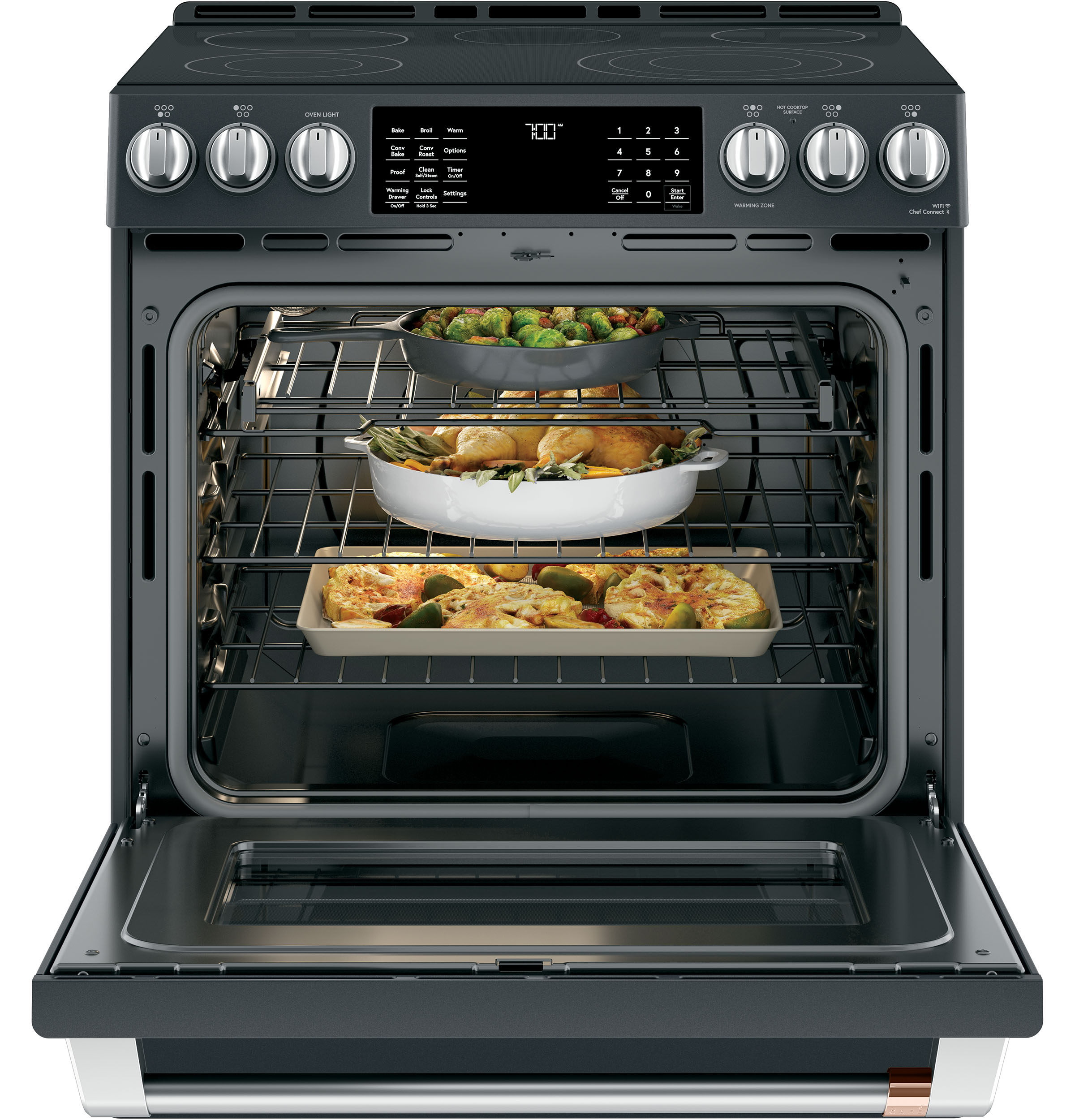 30" S/I — Radiant RG — 5 Element — Slf Cln w/ Stm Cln Opt — Sgl Oven w/ Storage Drwr — True European Conv w/ Precise Air — Slf Cln Roller Rck — ADA Compliant — Connectable via built-in WiFi view 6