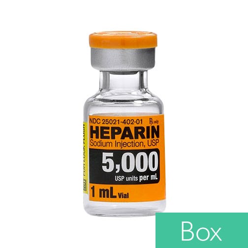 Heparin 5000u/ml 1ml Vial 25/Box