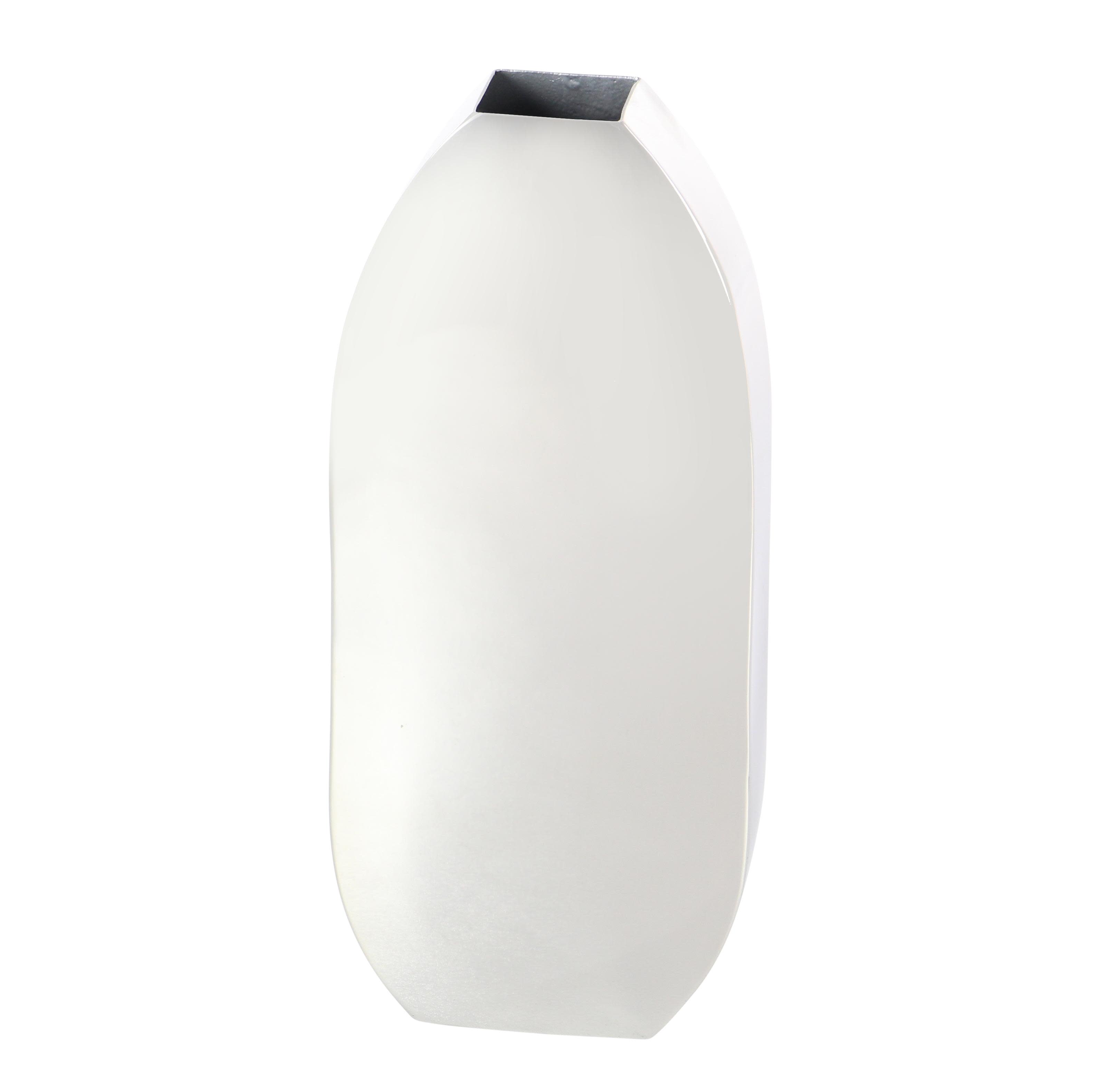 Silver Stainless Steel Metal  Vase, 5" x 2" x 12"