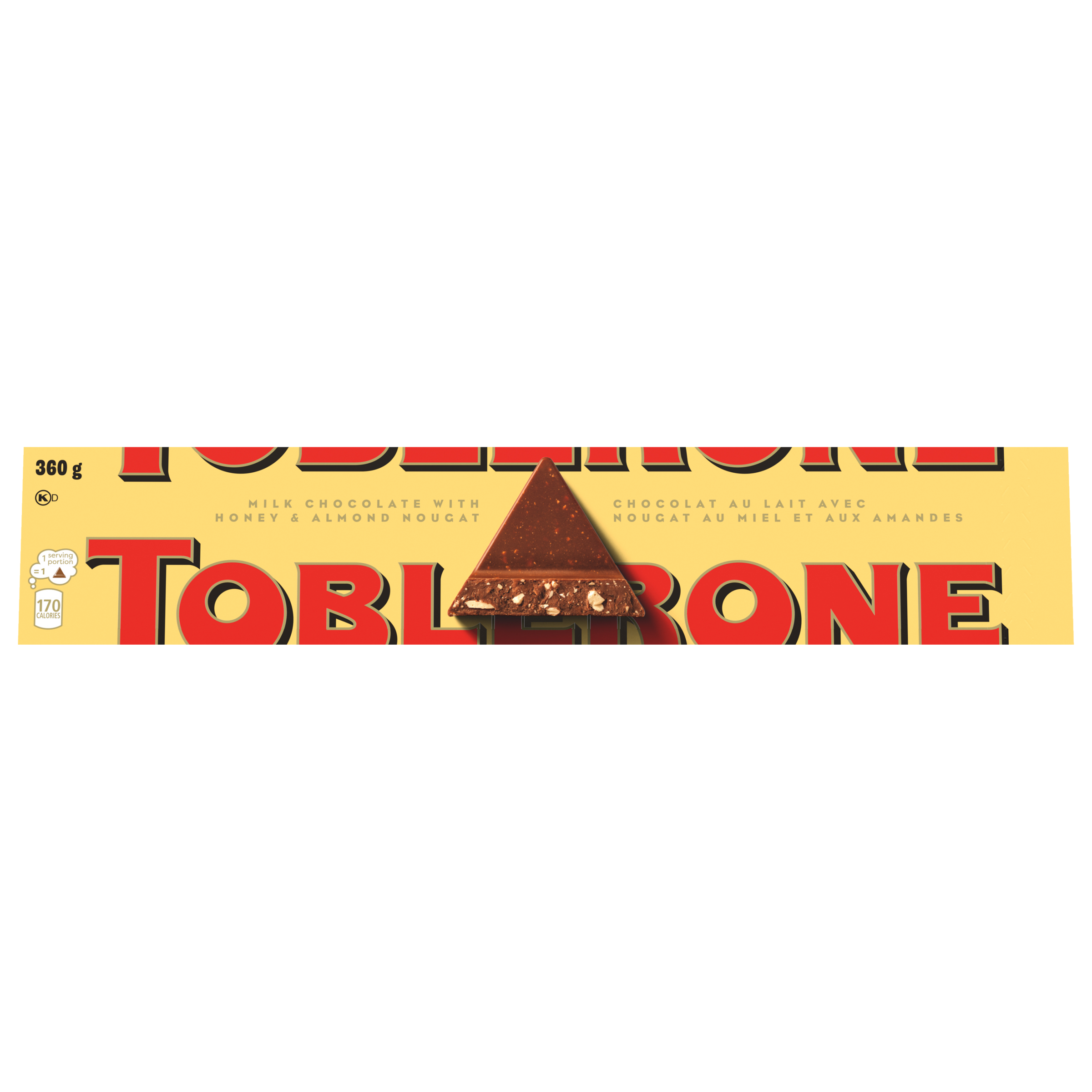 TOBLERONE Milk Chocolate with Honey and Almond Nougat Bar (360 g)-thumbnail-1