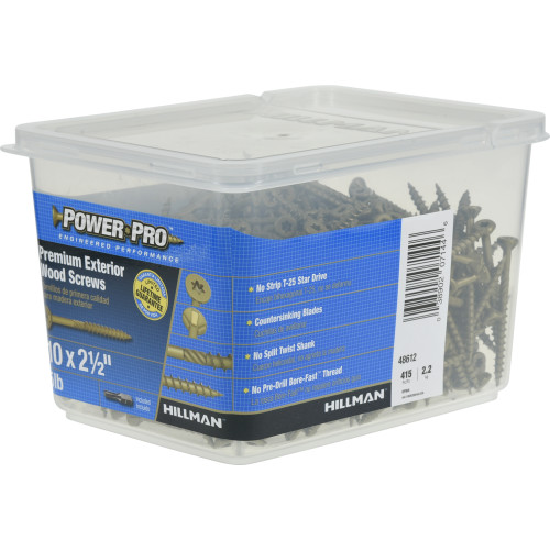 Power Pro Premium Exterior Wood Screw 10 x 21/2"