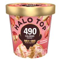 Strawberry Cheesecake Light Ice Cream, Lower Calorie Frozen Dessert Pint, 16 fl oz